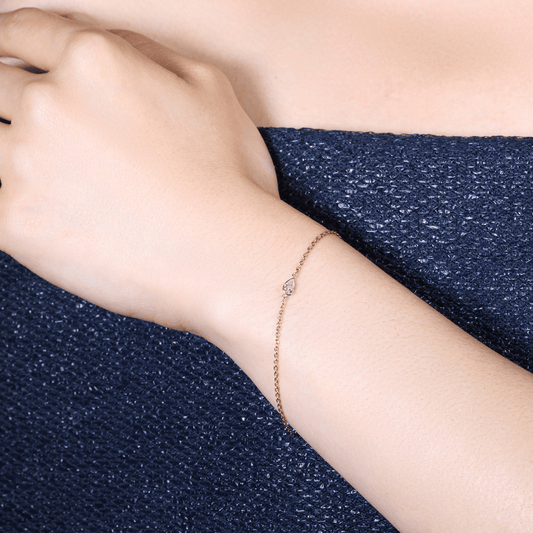 Pear Shaped Diamond Gold Bracelets for Women