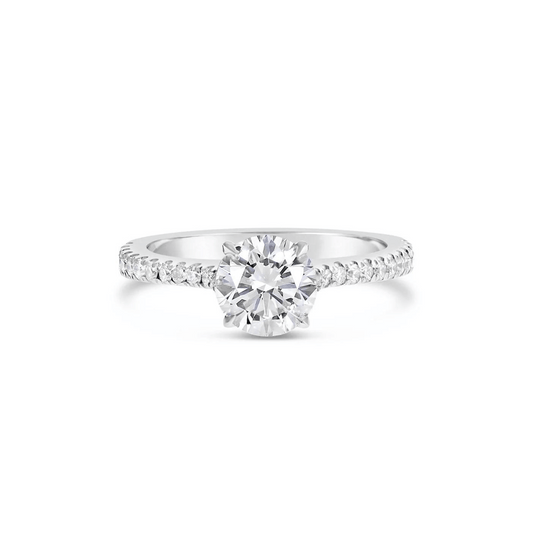 EVERLASTING FOUR-CLAW ROUND BRILLIANT CUT DIAMOND ENGAGEMENT RING