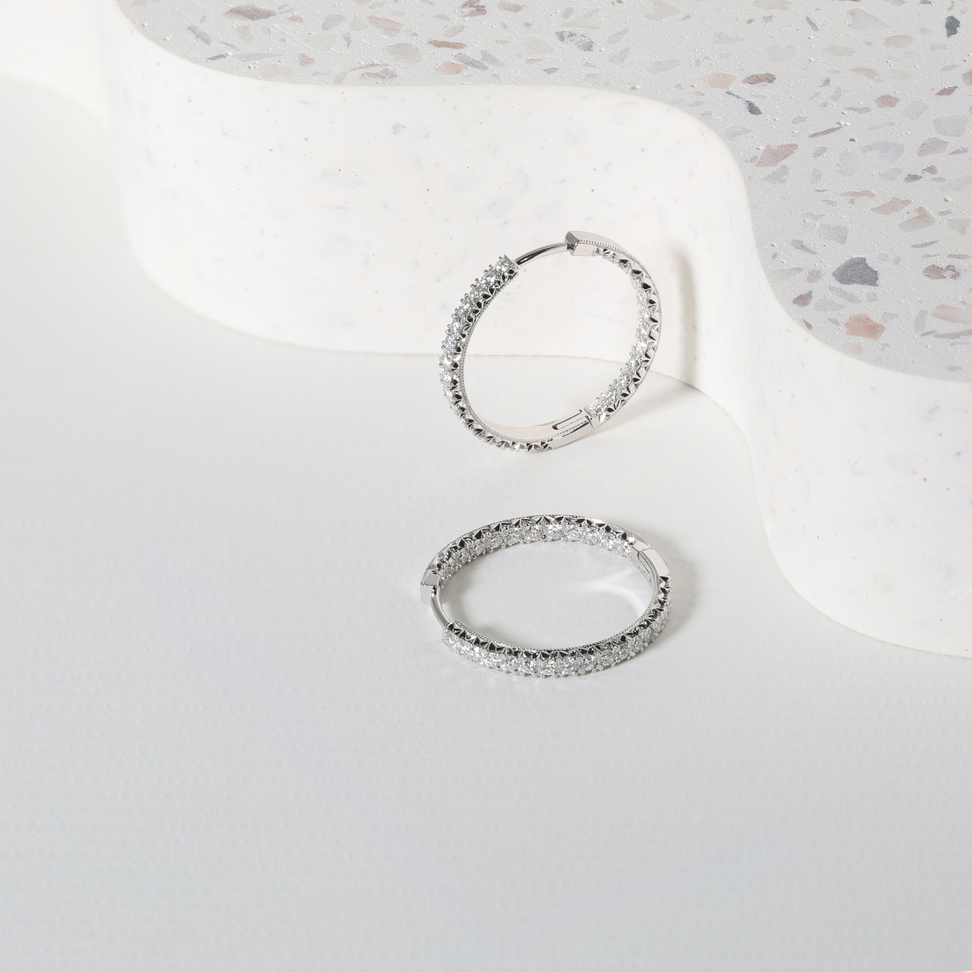 Diamond Hoop Earrings
