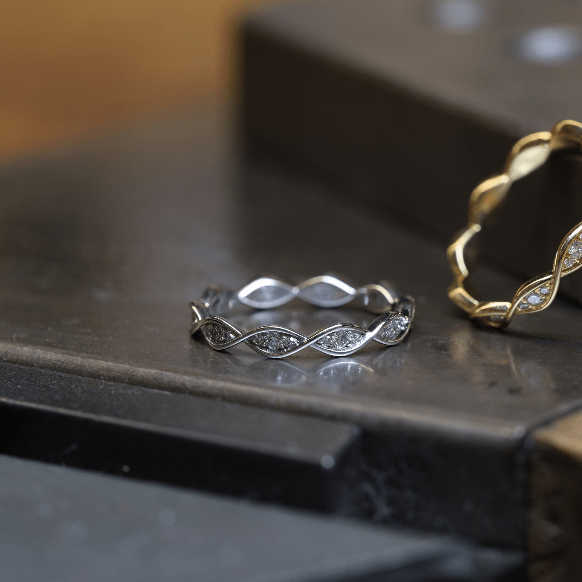 Pirouette Diamond Ring - 18ct White Gold