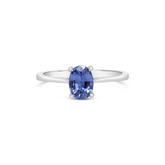 SIGNATURE OVAL CUT CEYLON SAPPHIRE ENGAGEMENT RING