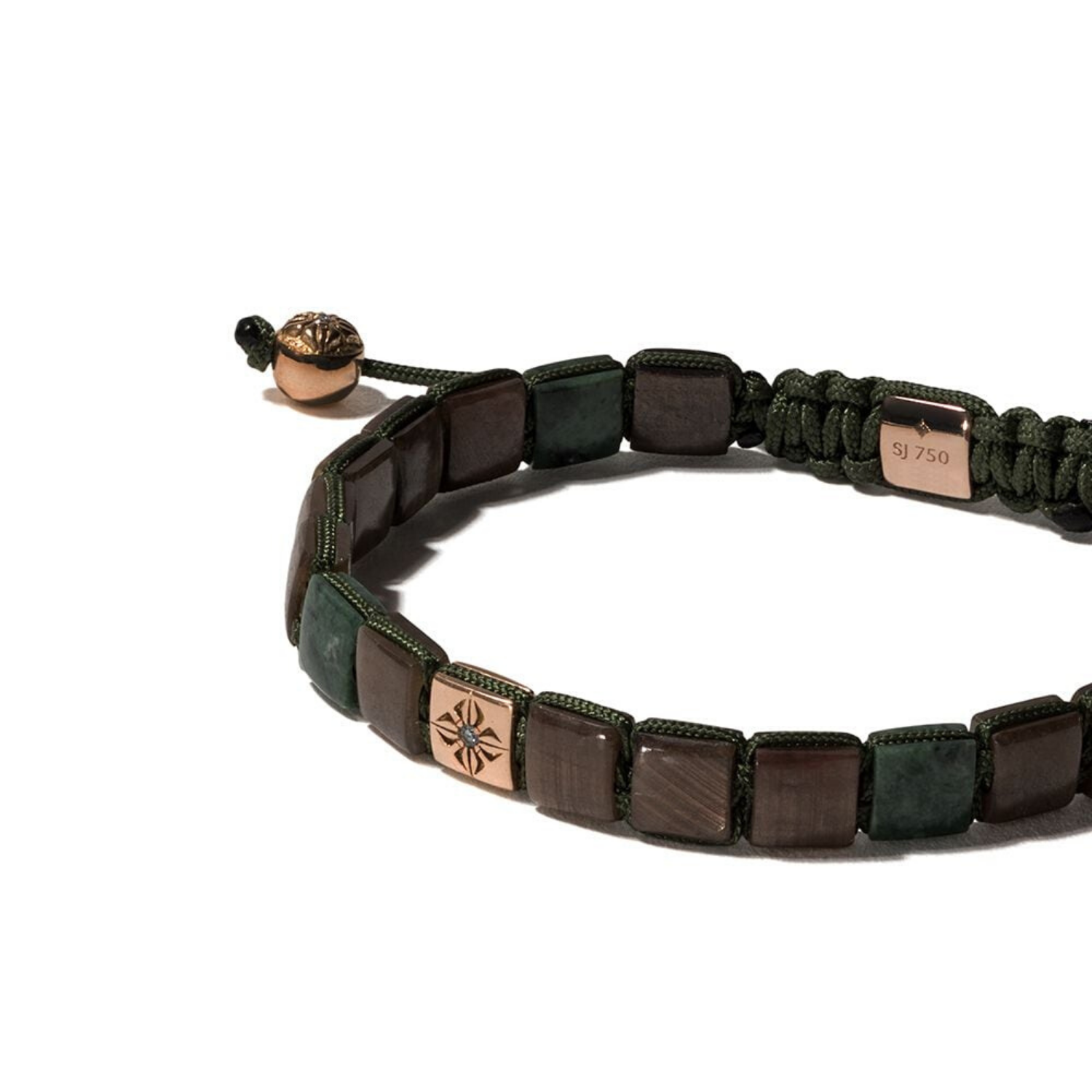 Shamballa Bracelet With Brown Sapphires Beaded Bracelets for Men