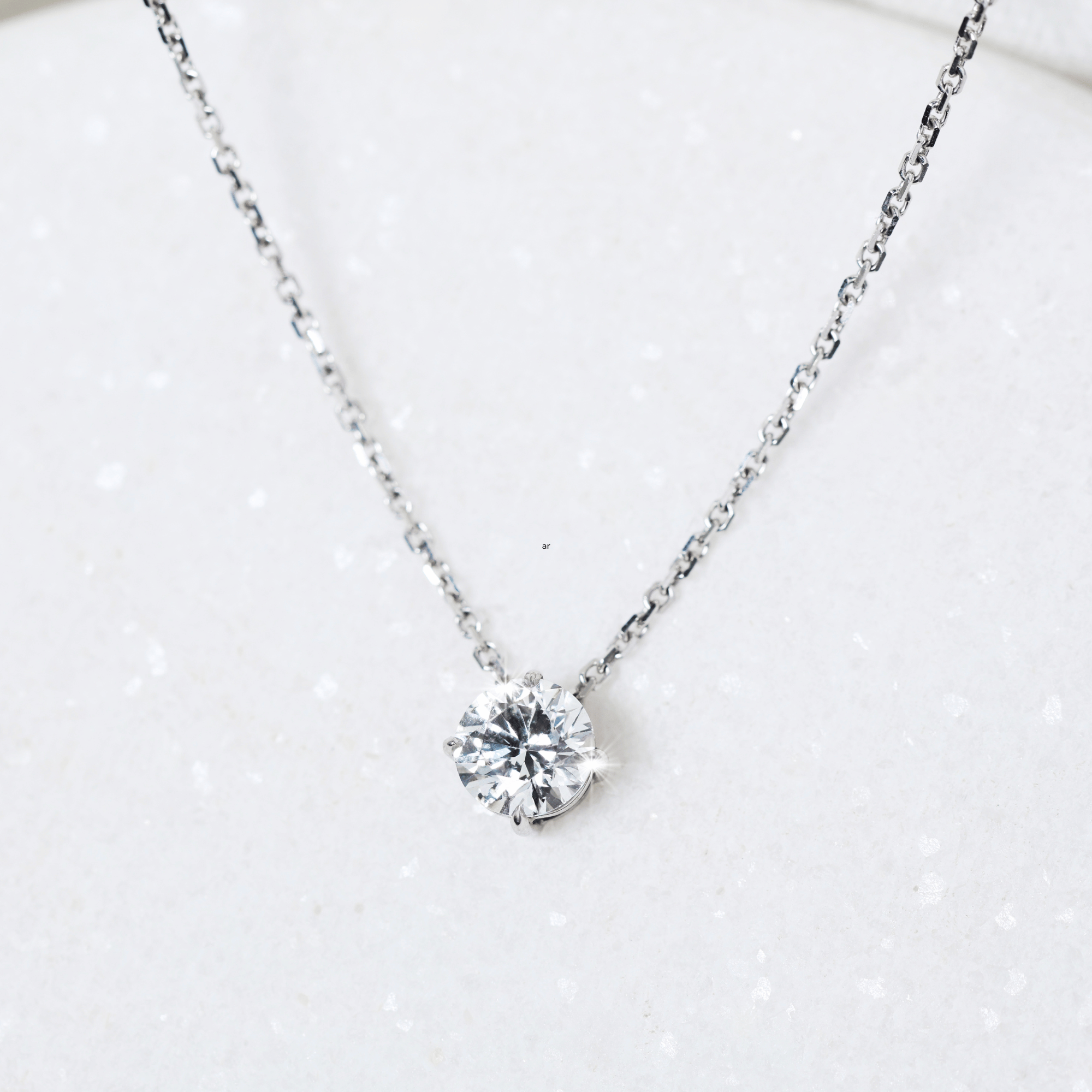 Single Lab Grown Diamond Slider Pendant