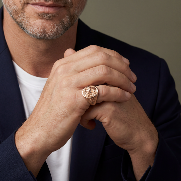 Classic Oval Gold Signet Ring
