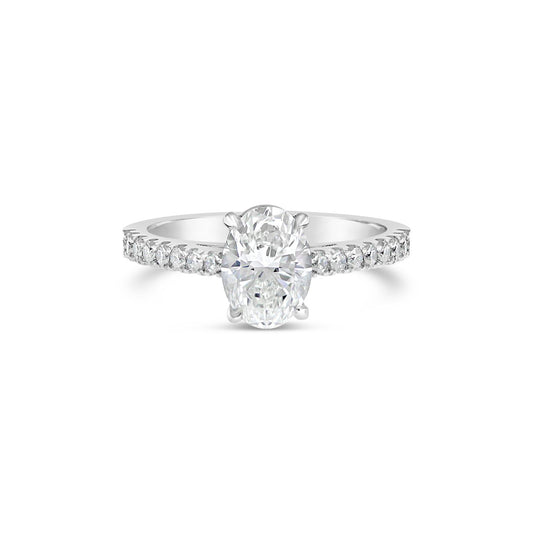 Oval Cut Diamond Solitaire Engagement Ring
