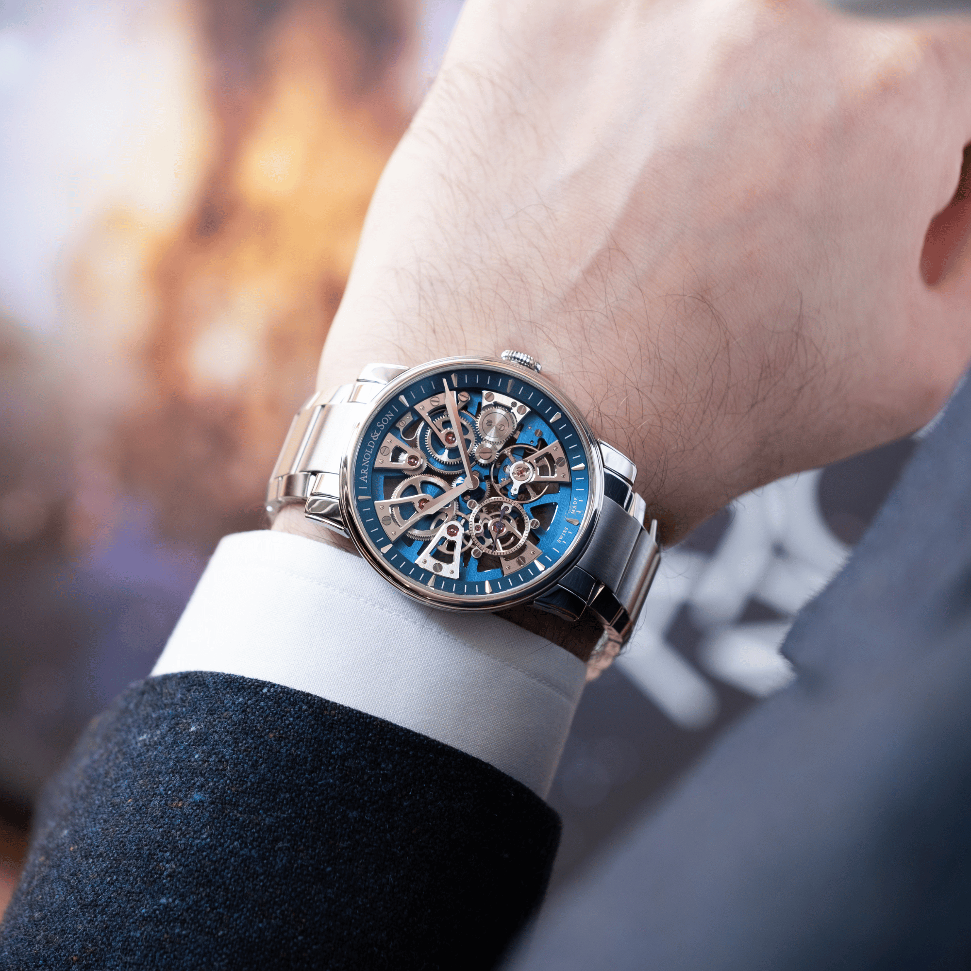 Arnold & Son NEBULA 41.5 STEEL BLUE Watch