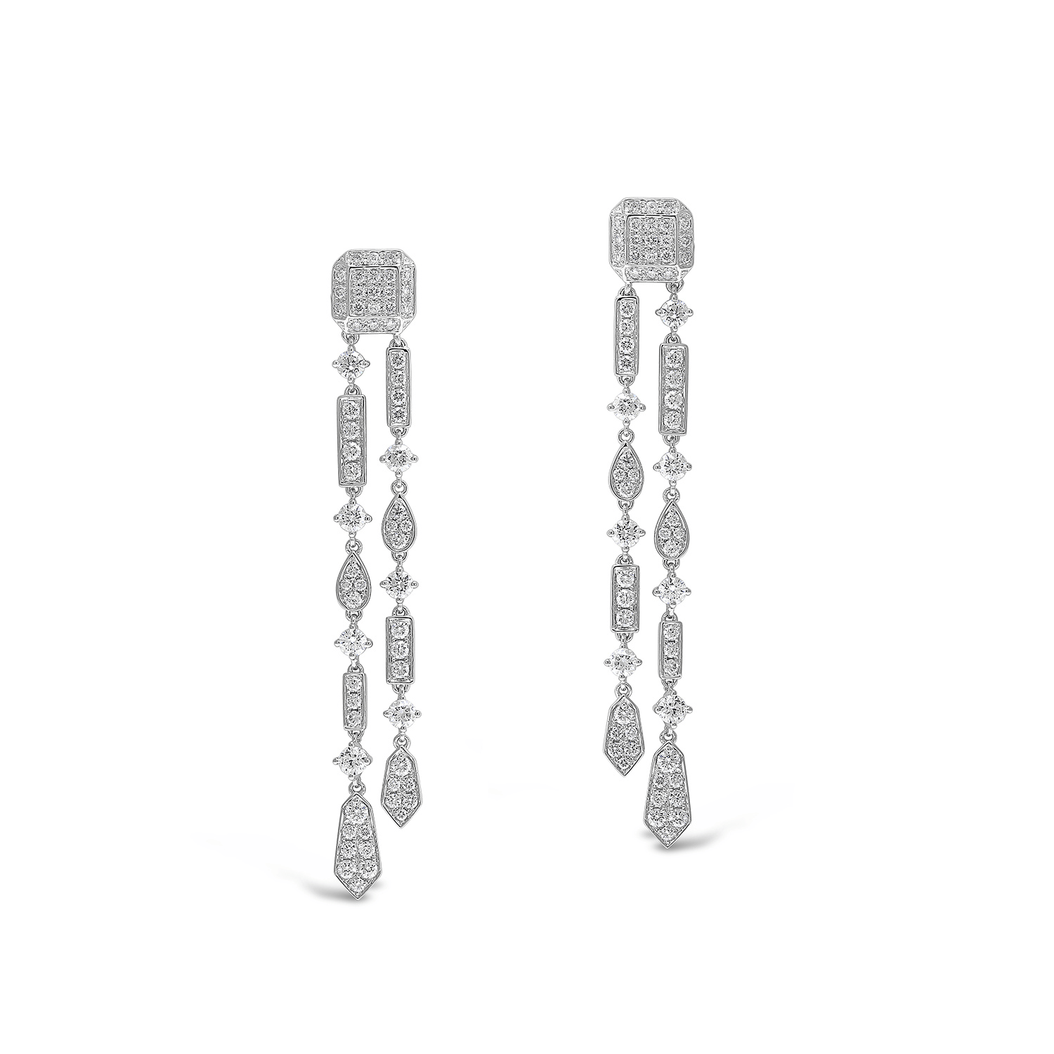 Diamond Drop Formal Earrings