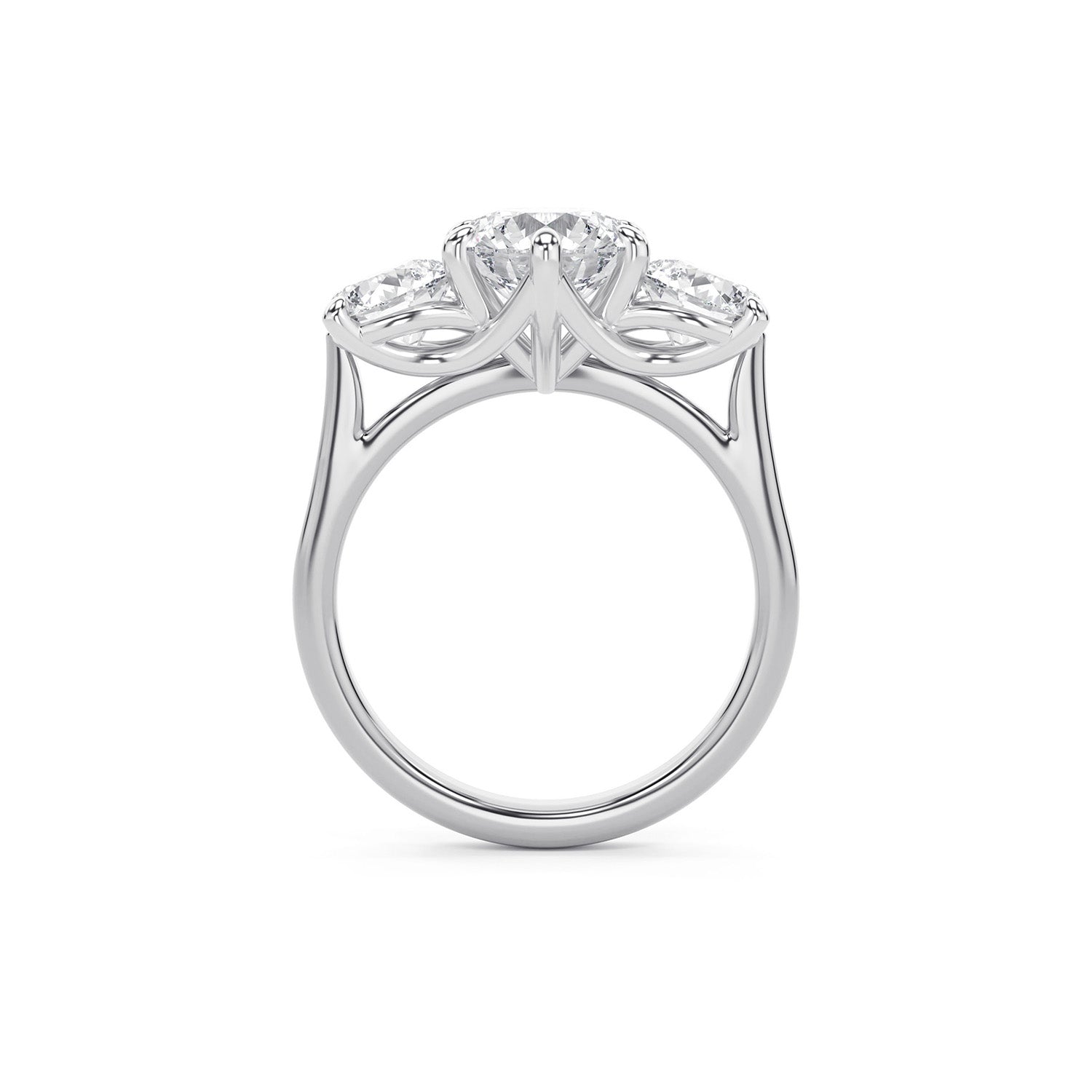 Lab Grown Diamond Three Stone Engagement Ring
