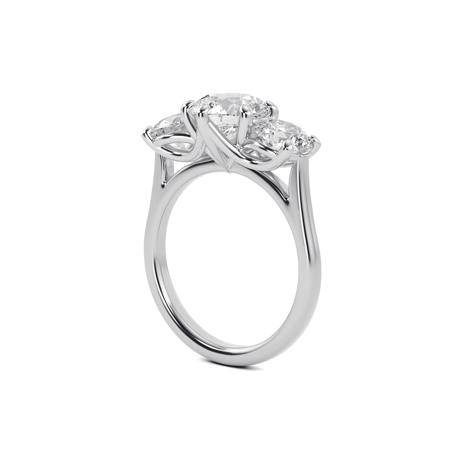Lab Grown Diamond Three Stone Engagement Ring