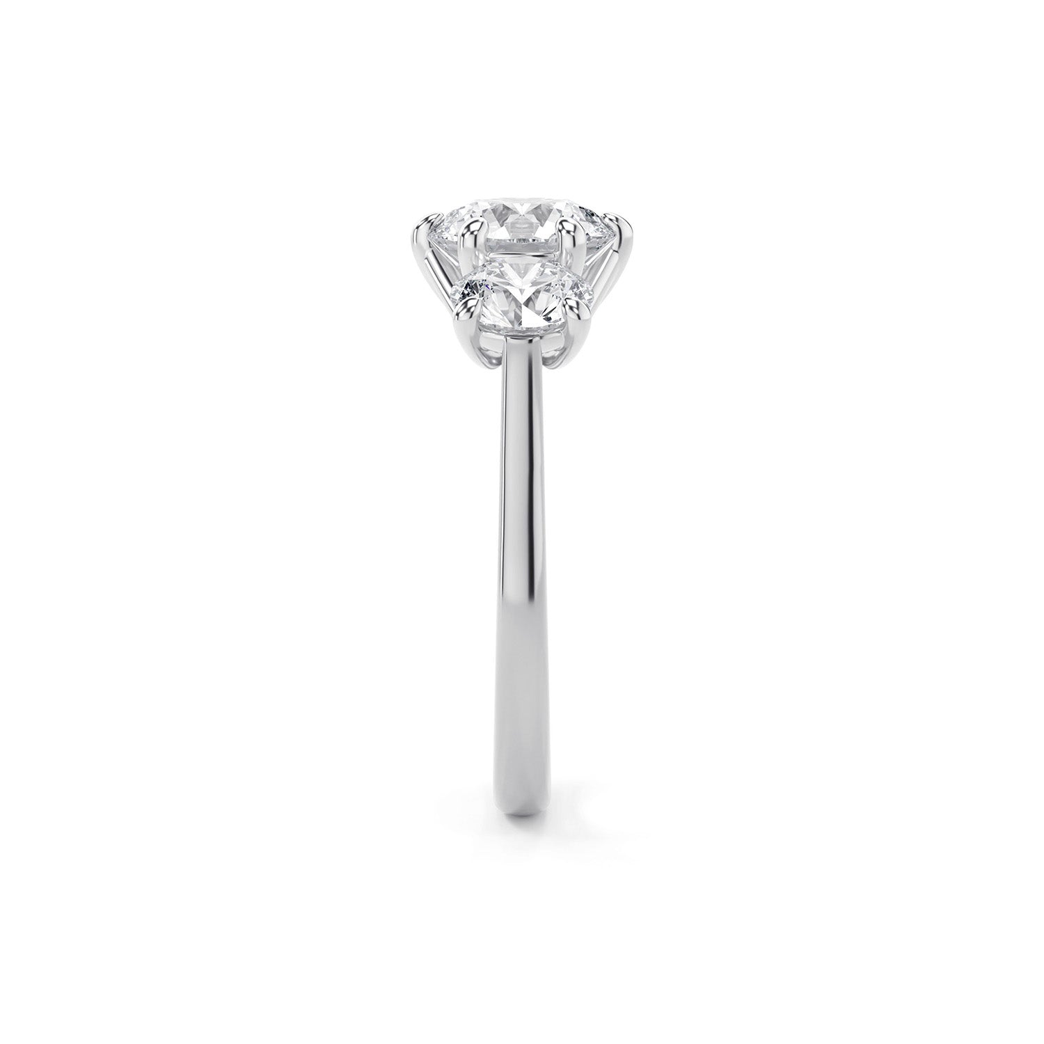 Lab Grown Diamond Three Stone Engagement Ring