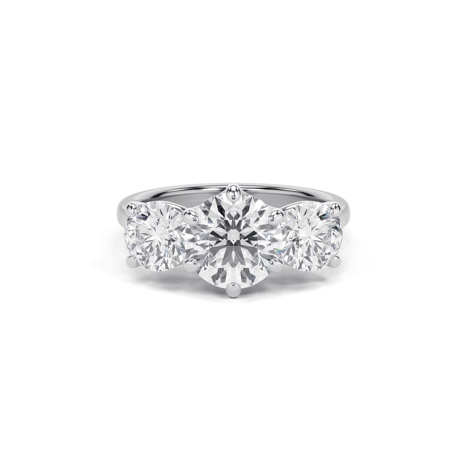 Lab Grown Diamond Three Stone Engagement Ring
