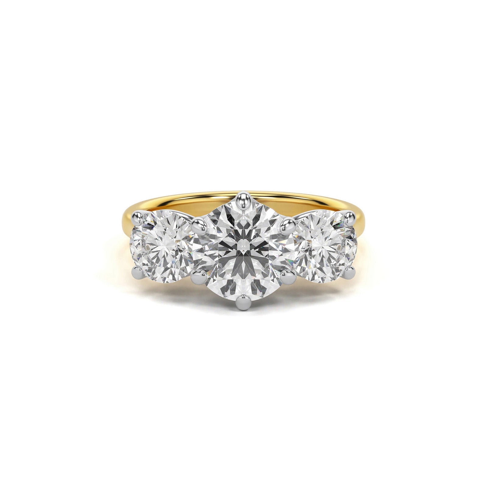 Lab Grown Diamond Three Stone Engagement Ring