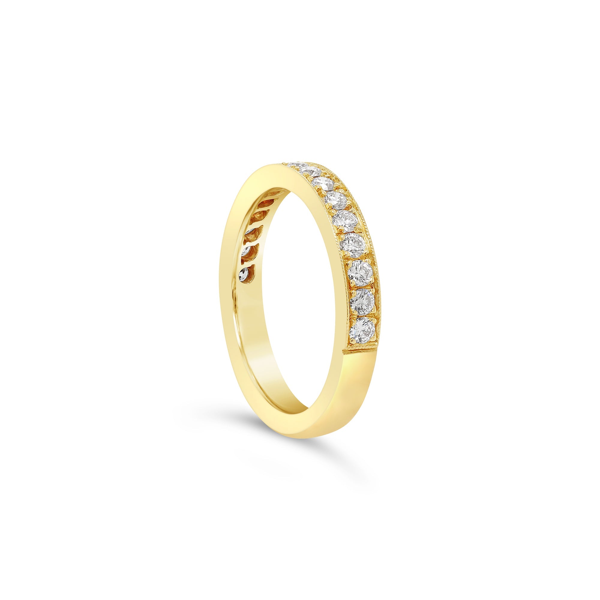 Diamond band yellow gold