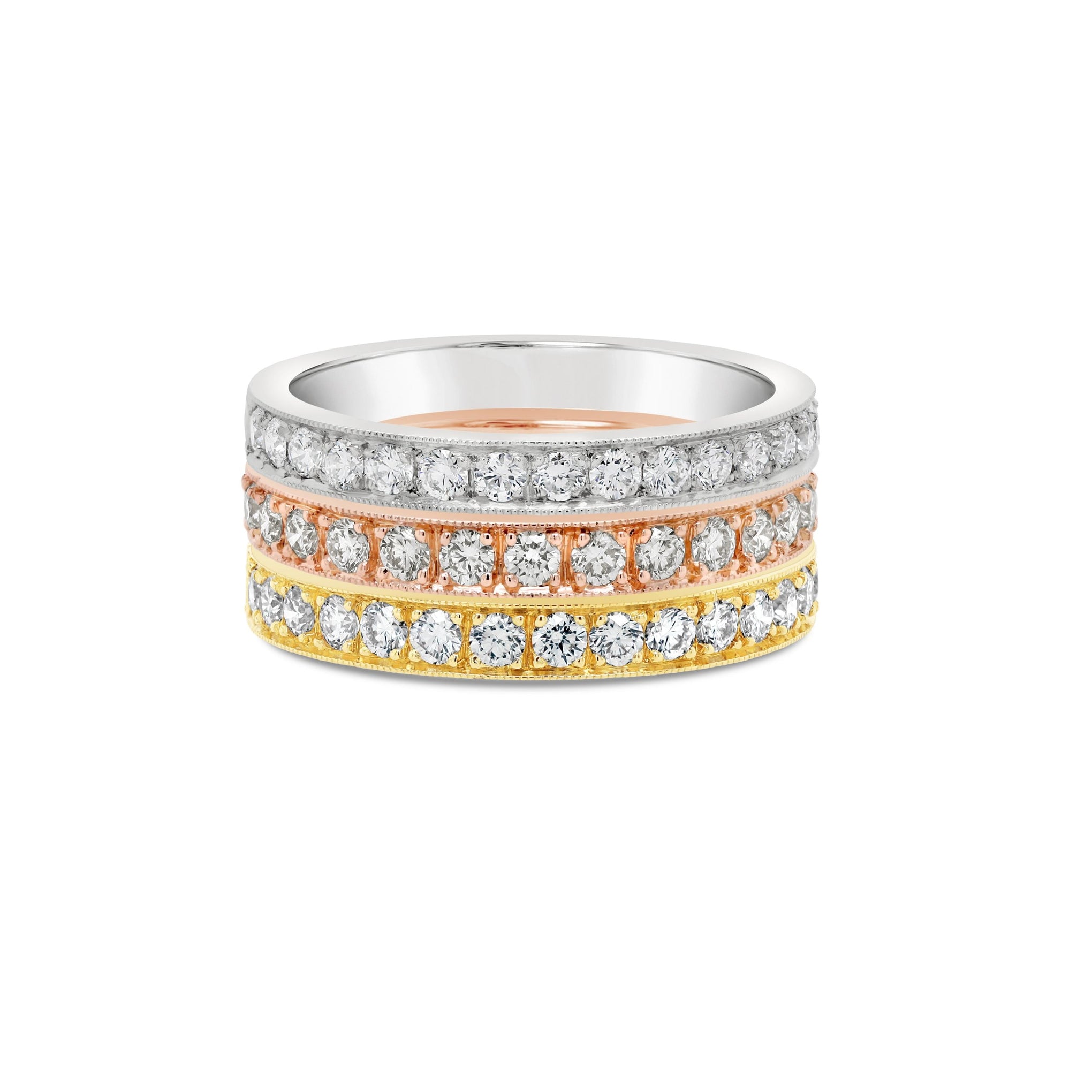 Diamond band yellow gold