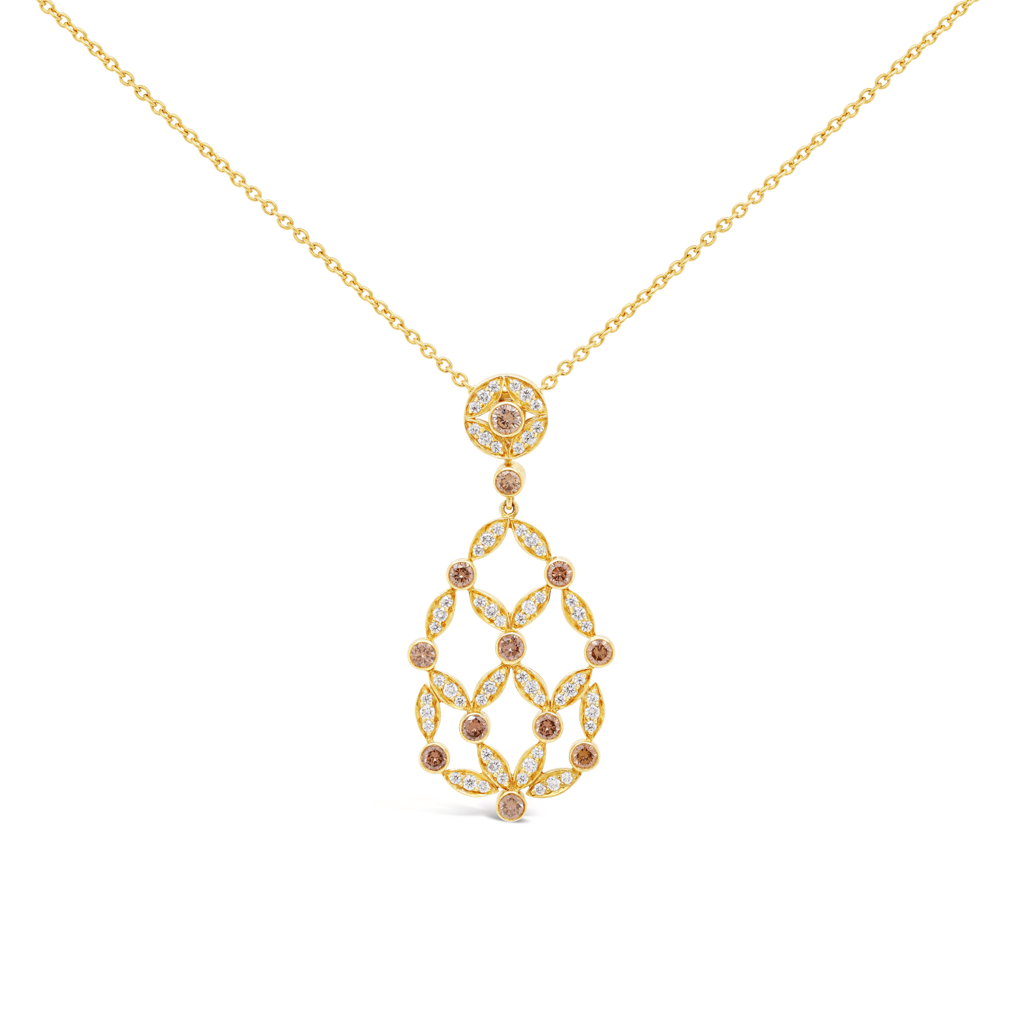 Cognac Diamond Necklace