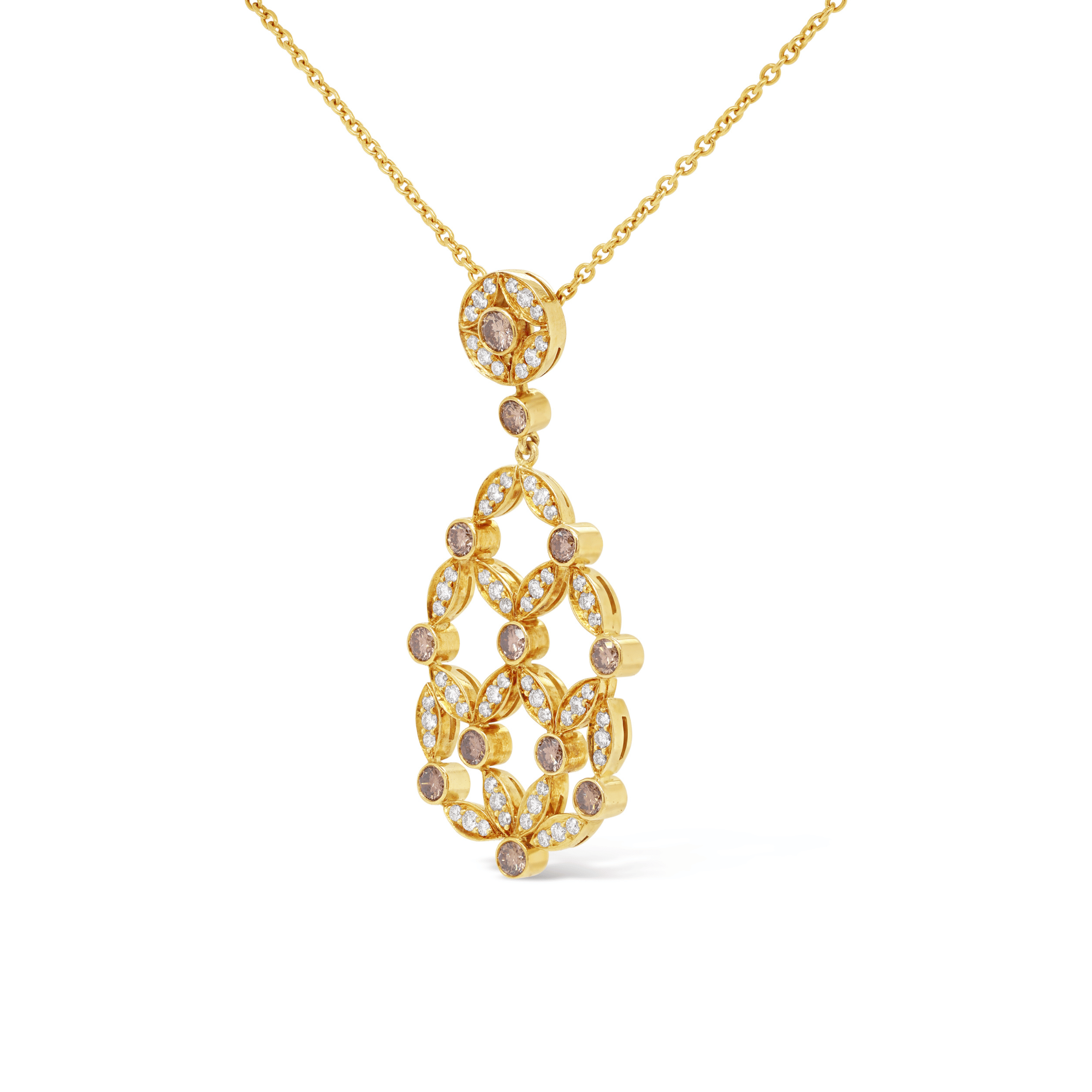 Cognac Diamond Necklace