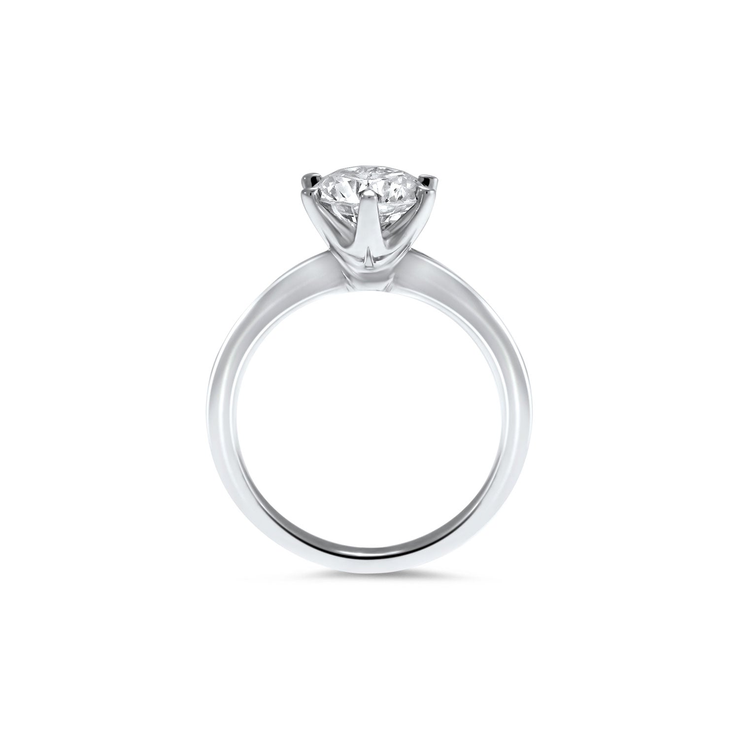 Round Brilliant Cut Diamond six claw Engagement Ring