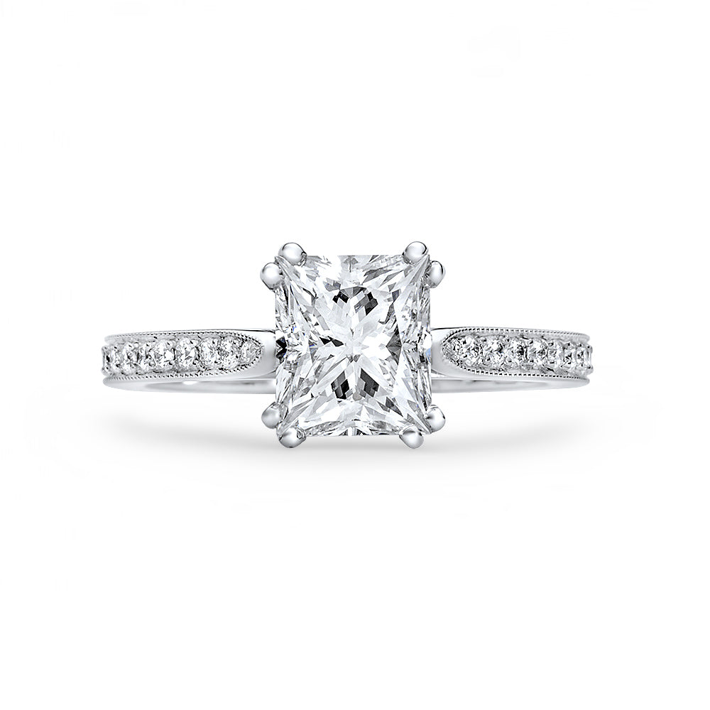 Radiant Cut Diamond Engagement Ring White Gold