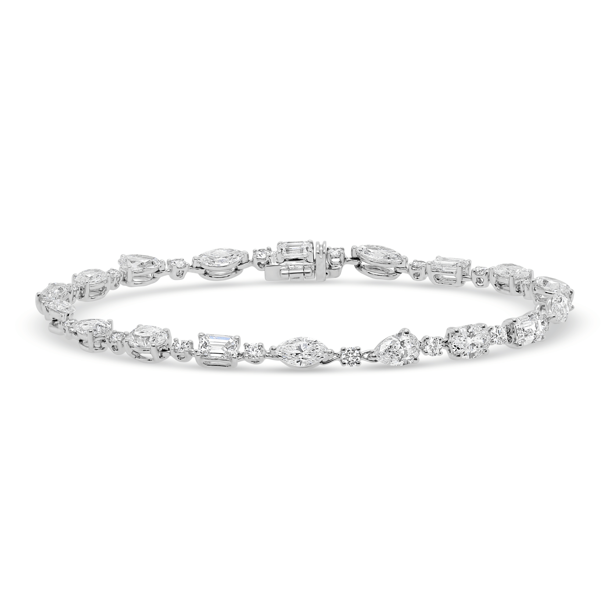Indra Mixed Cut Lab Grown Diamond Tennis Bracelet
