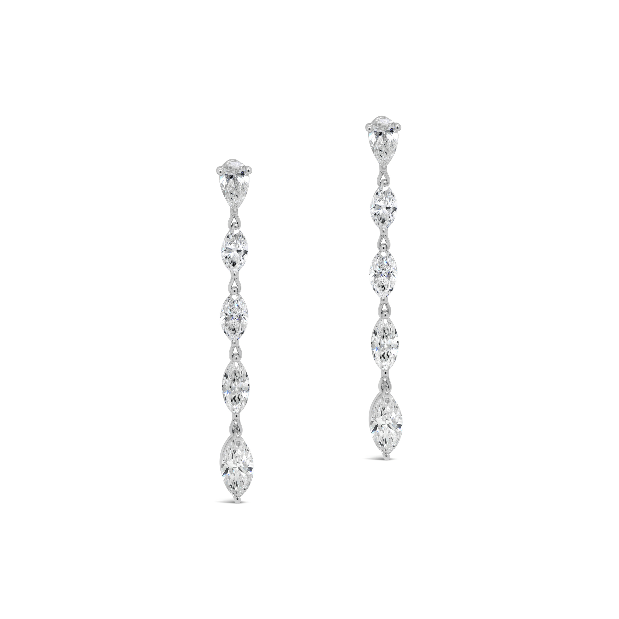 Indra Mixed Cut Diamond Drop Earrings