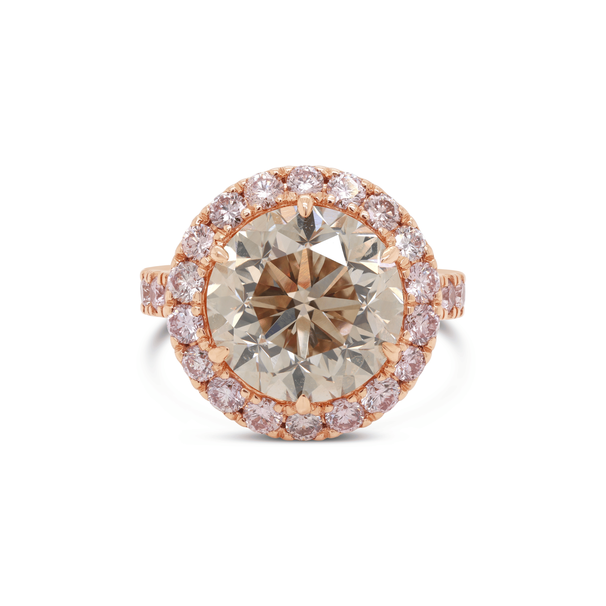 Argyle Pink Diamond Halo Ring