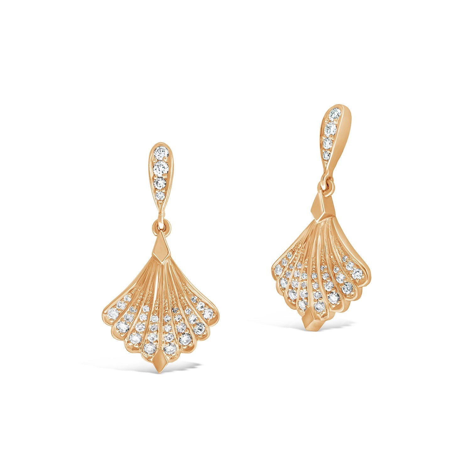 Rose Gold and Diamond Drop Earrings