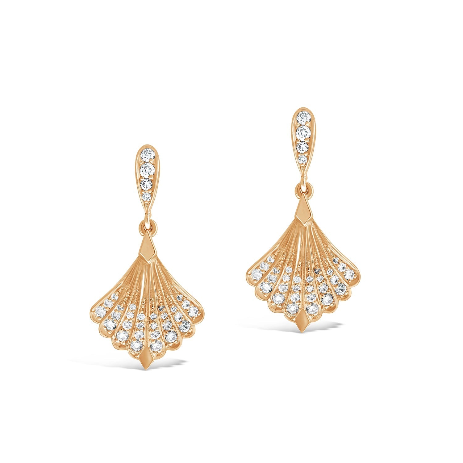 Rose Gold and Diamond Drop Earrings