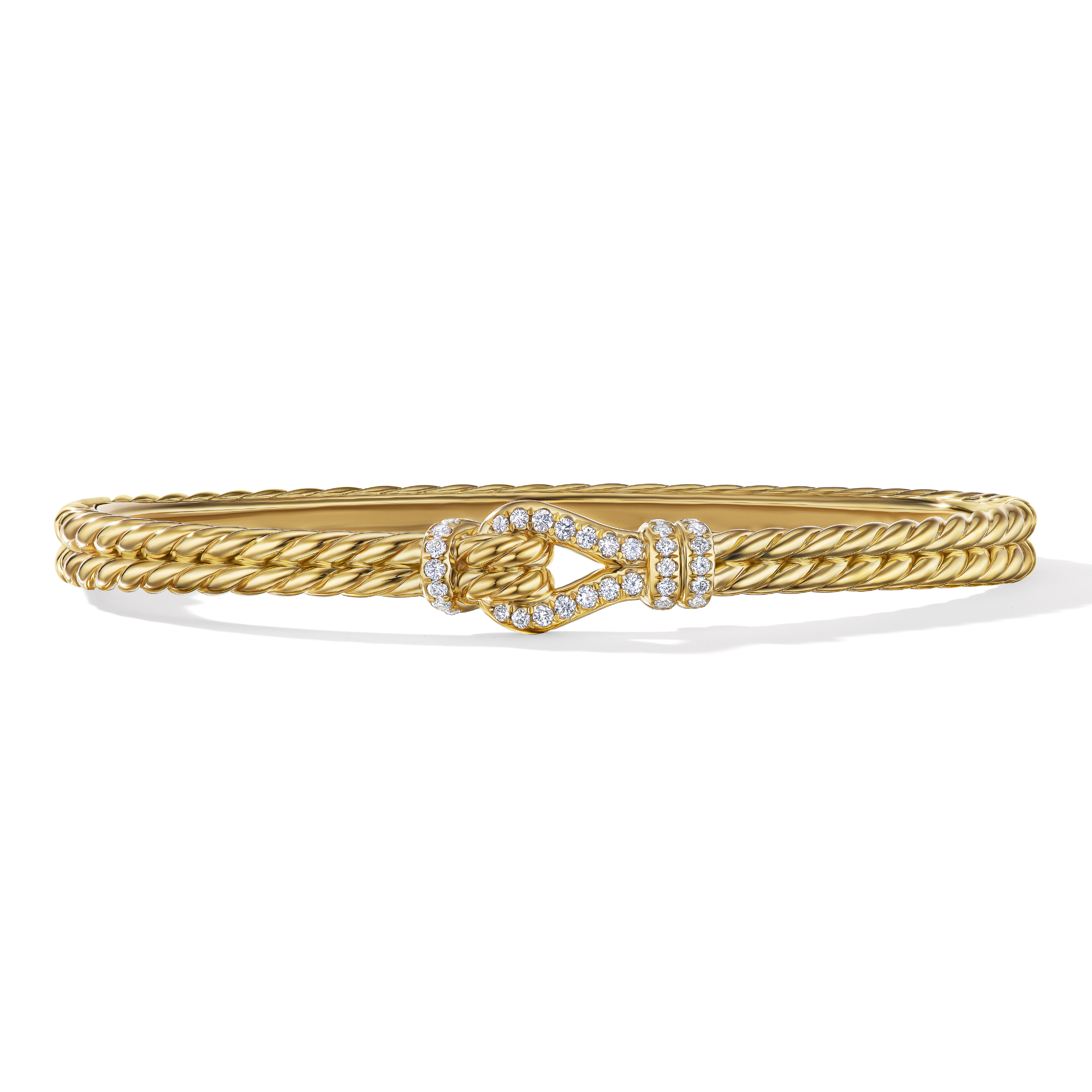 Thoroughbred Loop Bracelet in 18ct Yellow Gold with Pavé Diamonds