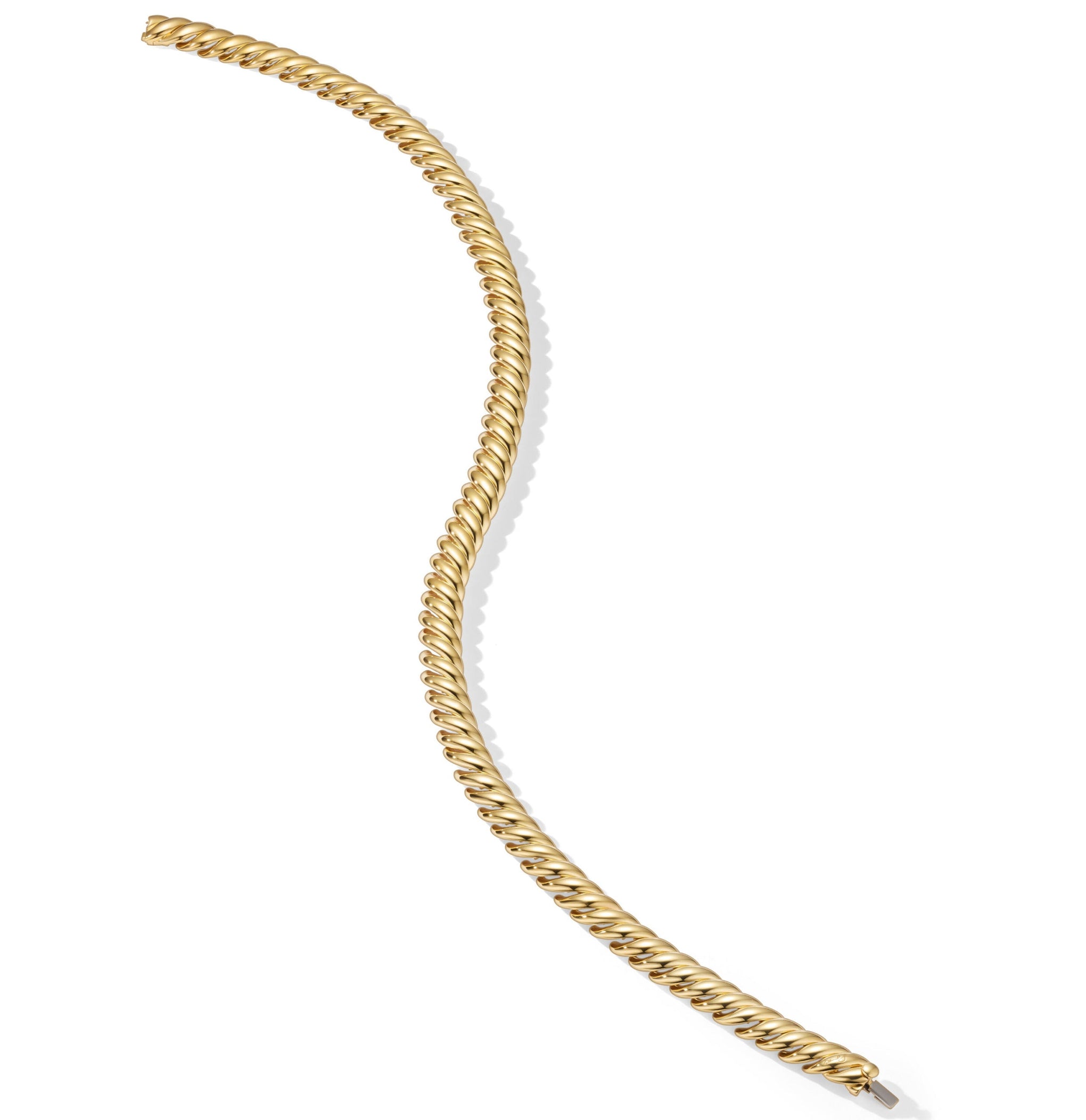 Sculpted Cable Double Wrap Bracelet in 18ct Yellow Gold