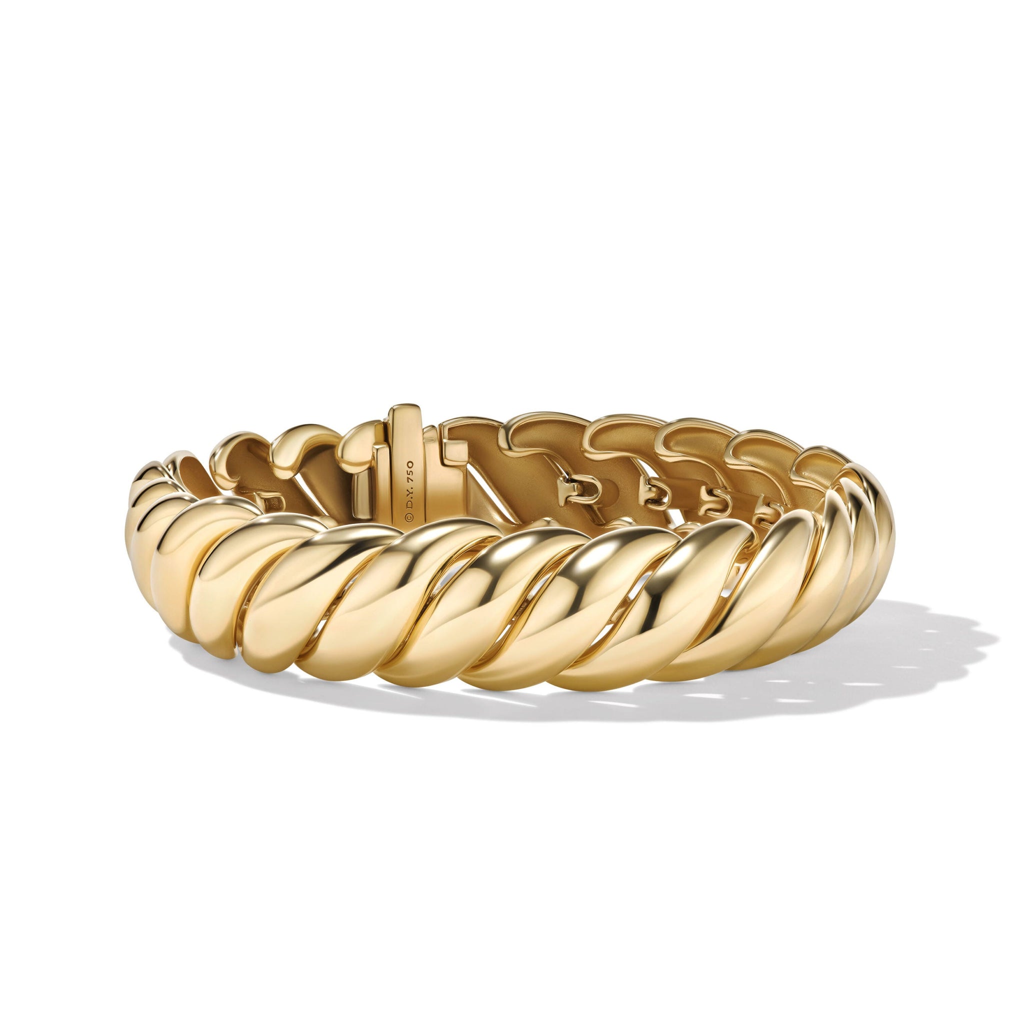 Sculpted Cable Bracelet in 18ct Yellow Gold