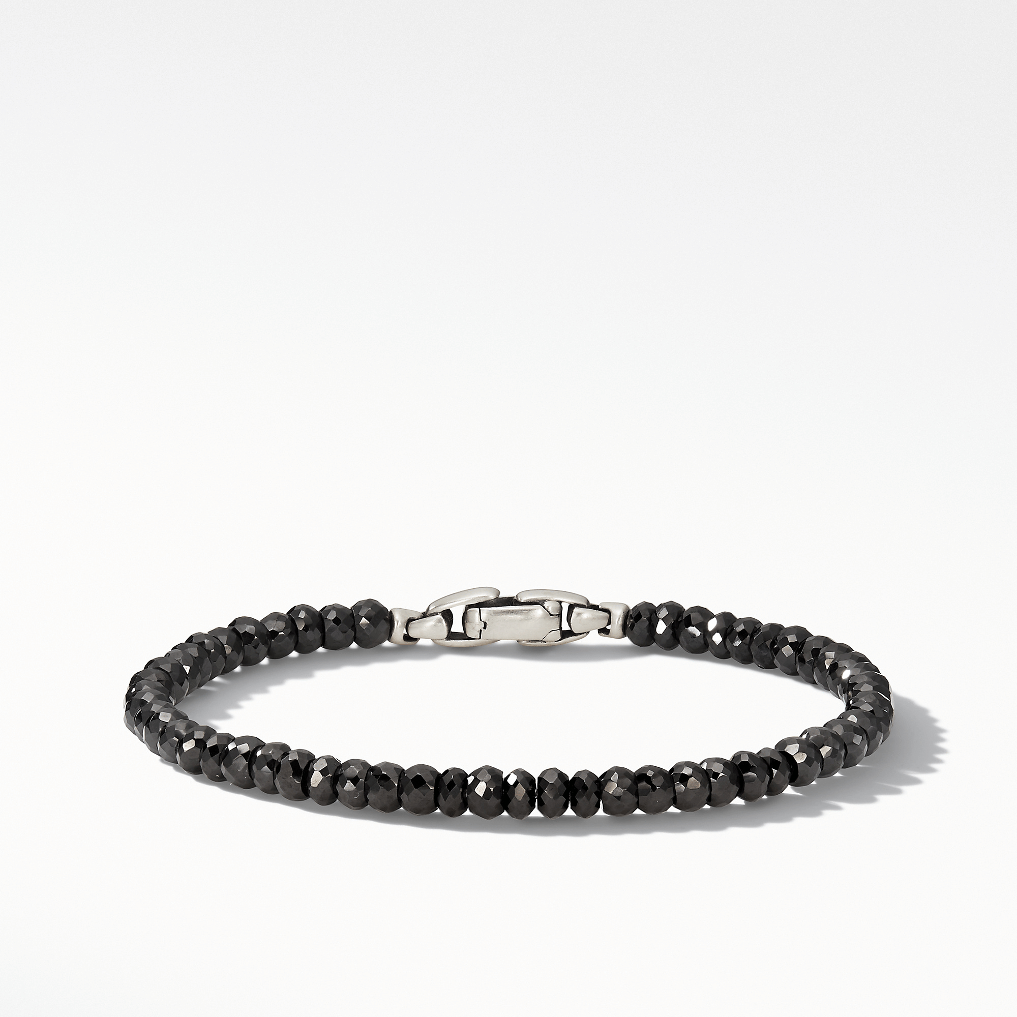 David Yurman Spiritual Beads Faceted Bracelet - Sterling Silver with Black Spinel