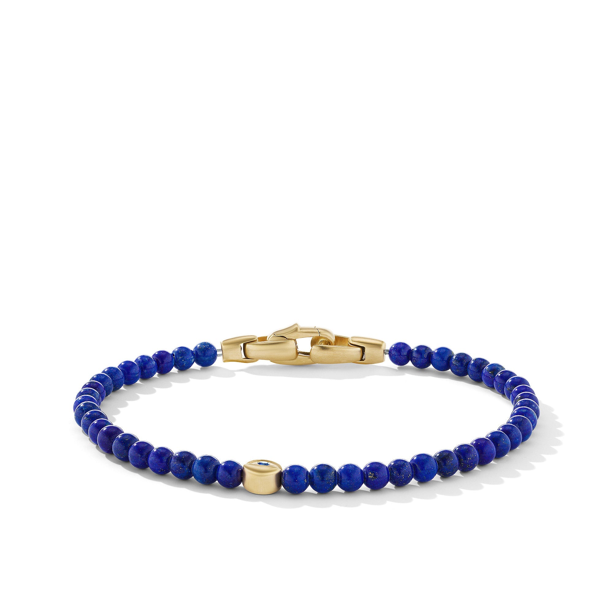 Spiritual Beads Evil Eye Bracelet with Lapis, Sapphire and 18K Yellow Gold