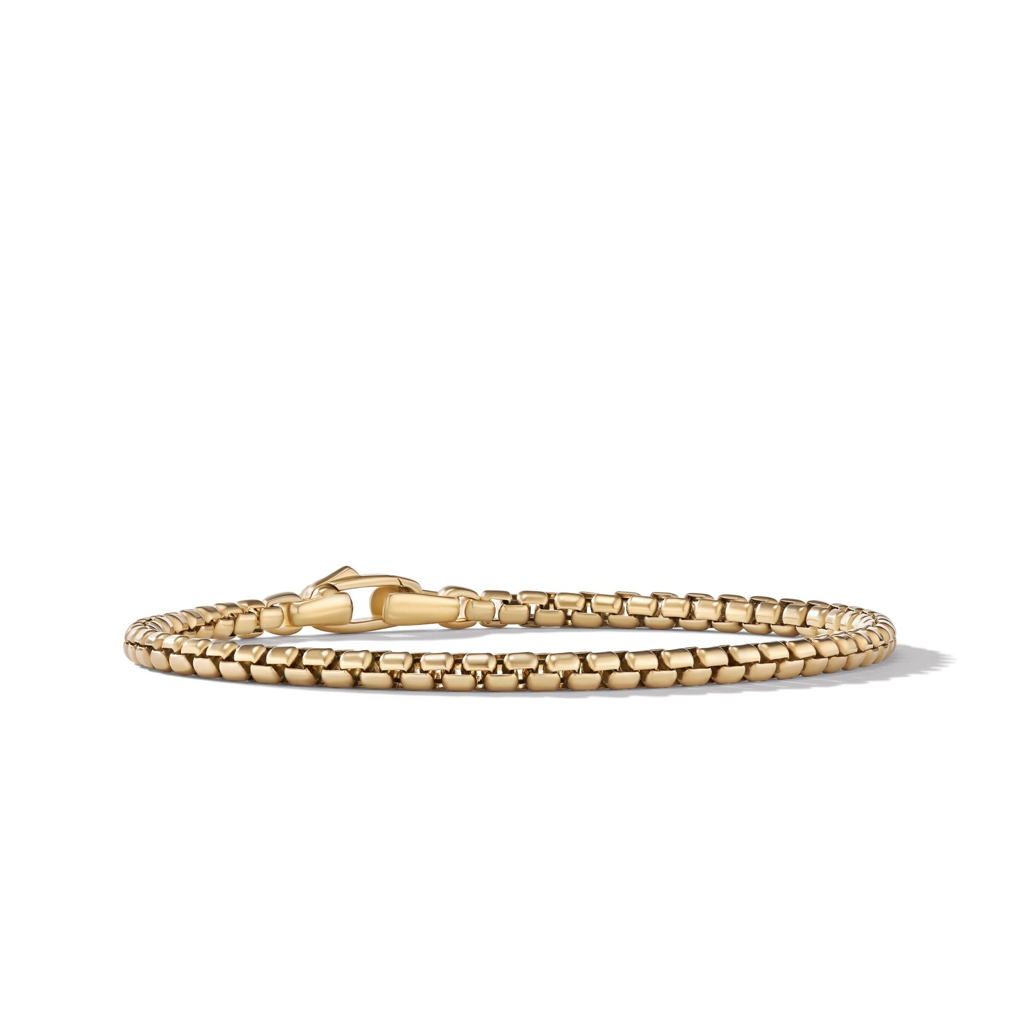 BOX CHAIN BRACELET IN 18CT YELLOW GOLD - 3.4MM
