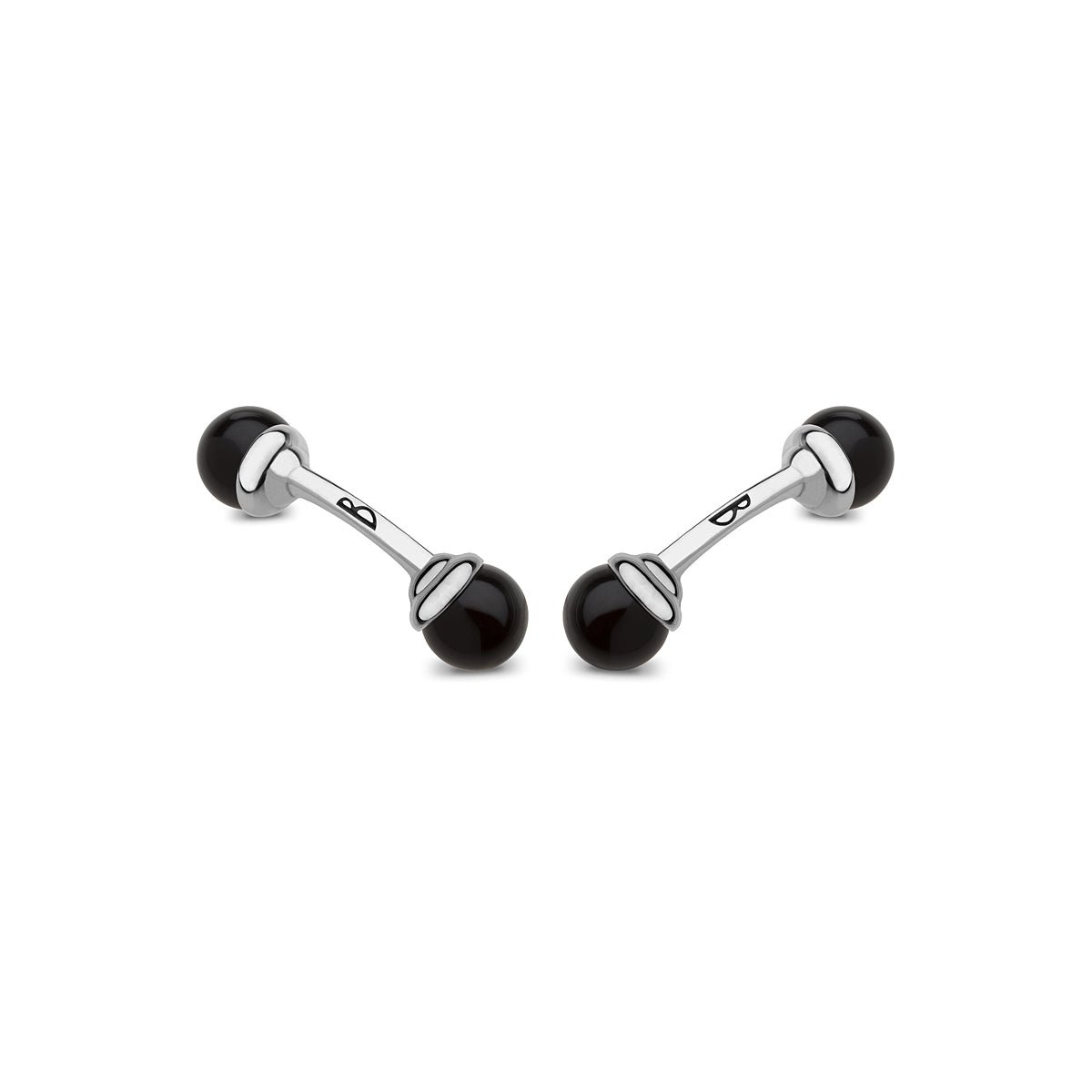 Barbarulo Napoli Mini Ball Onyx Cufflinks