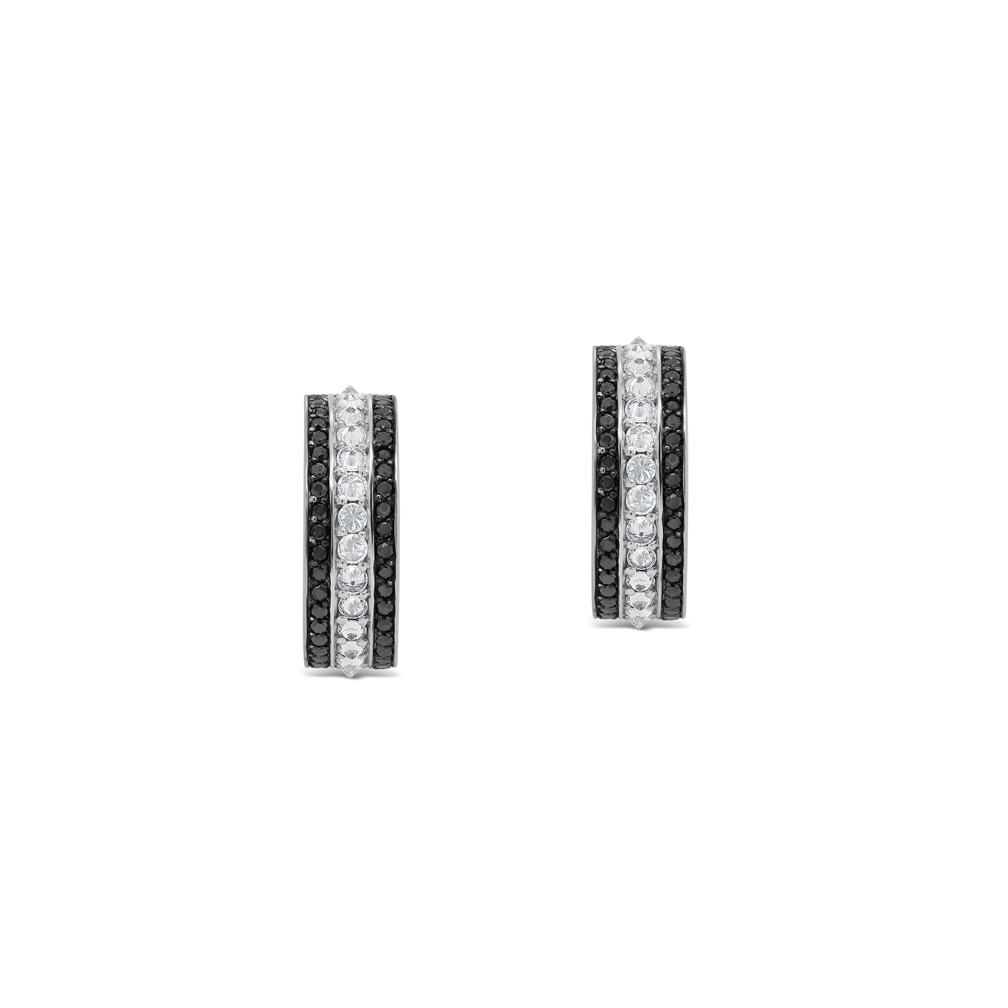 Diamond & Black Diamond Hoops