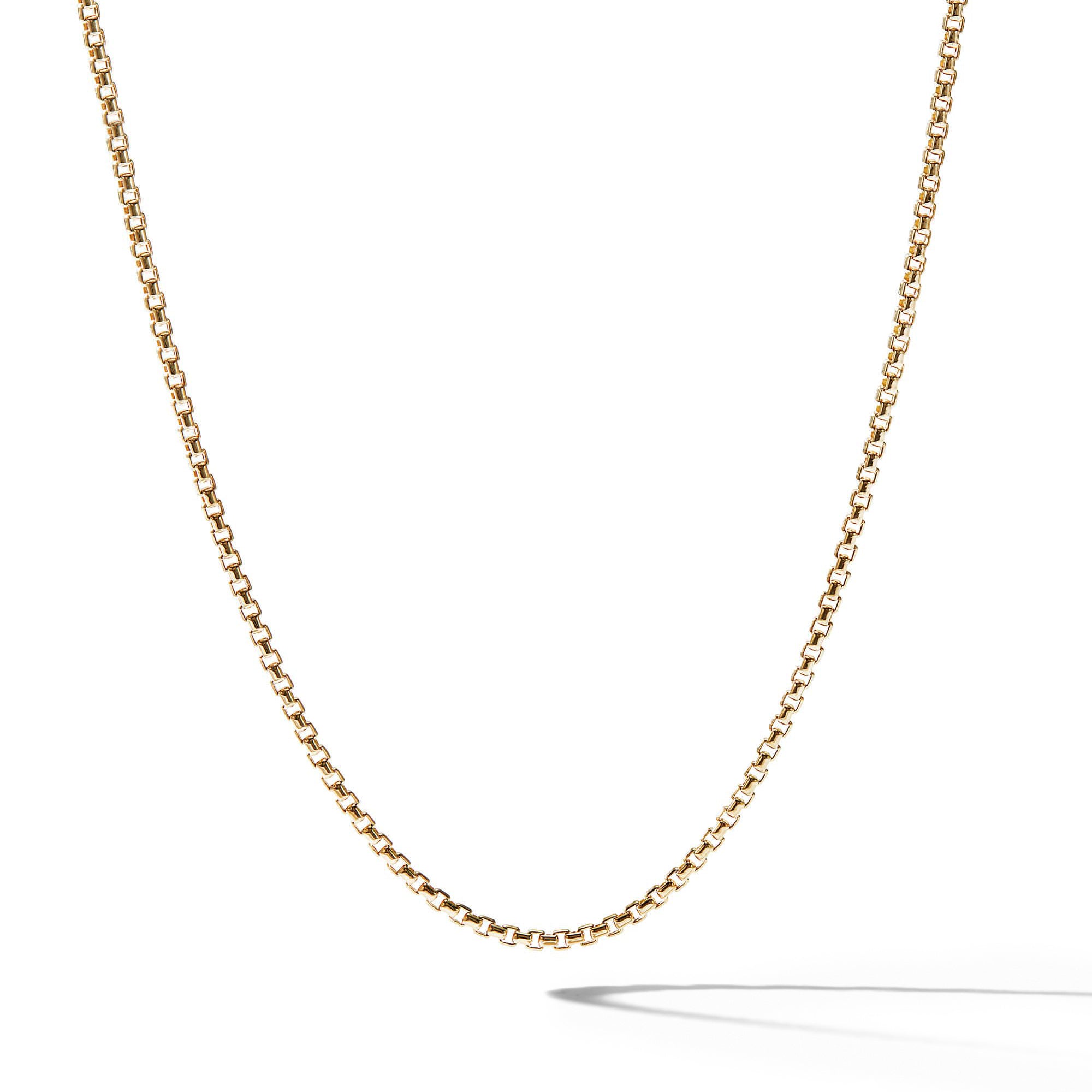 Box Chain Necklace in 18ct Yellow Gold, 1.7mm