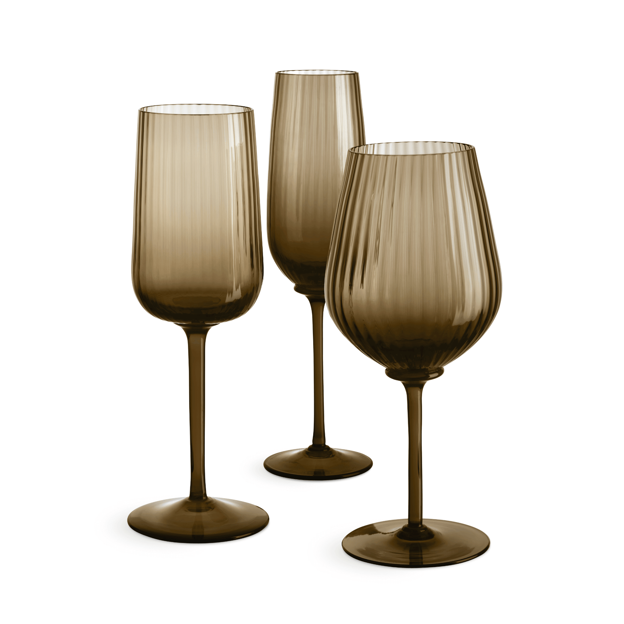 Nason Moretti Cote d’Or Murano Champagne Flute Chestnut Brown