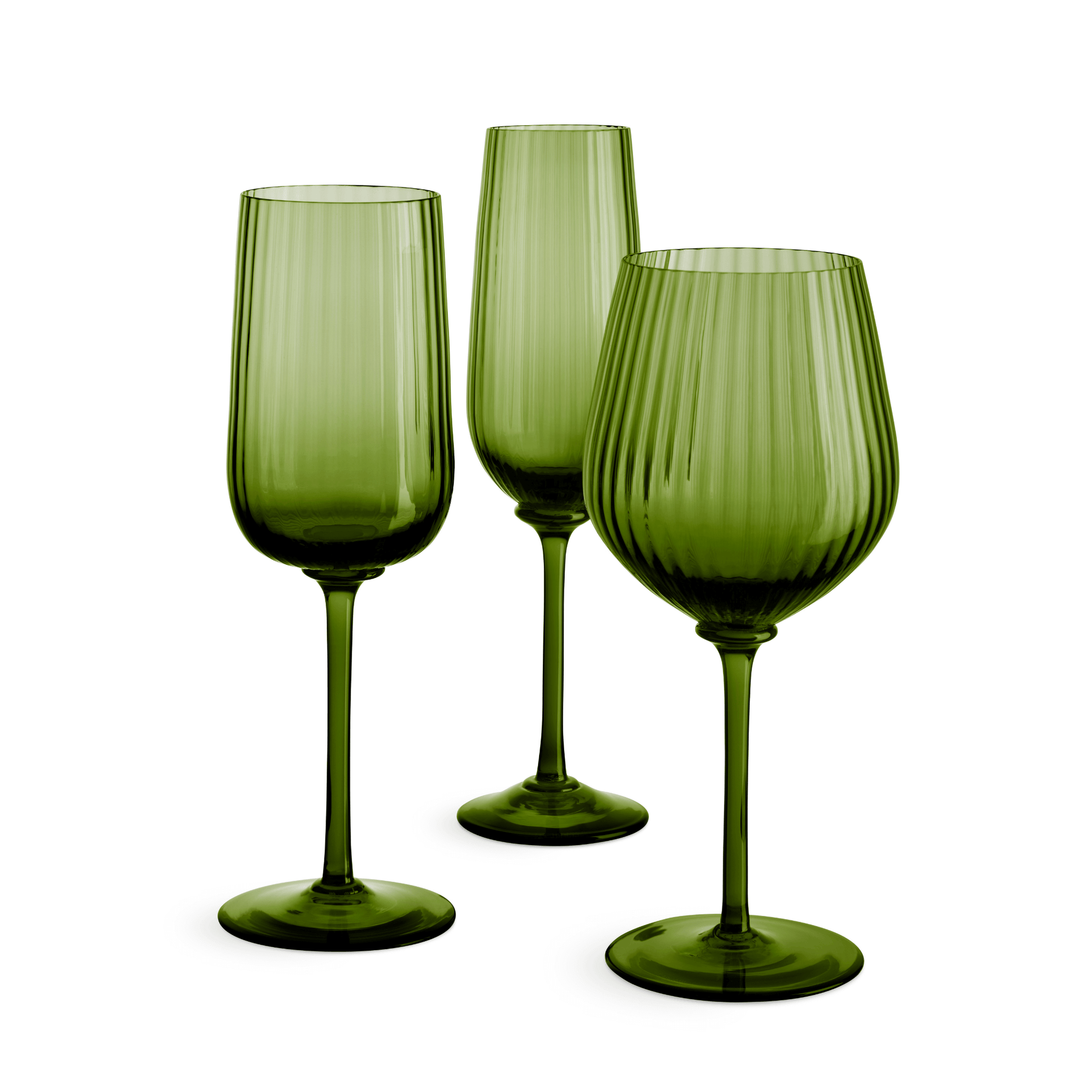 Nason Moretti Cote d’Or Murano White Wine Glass Pistachio Green