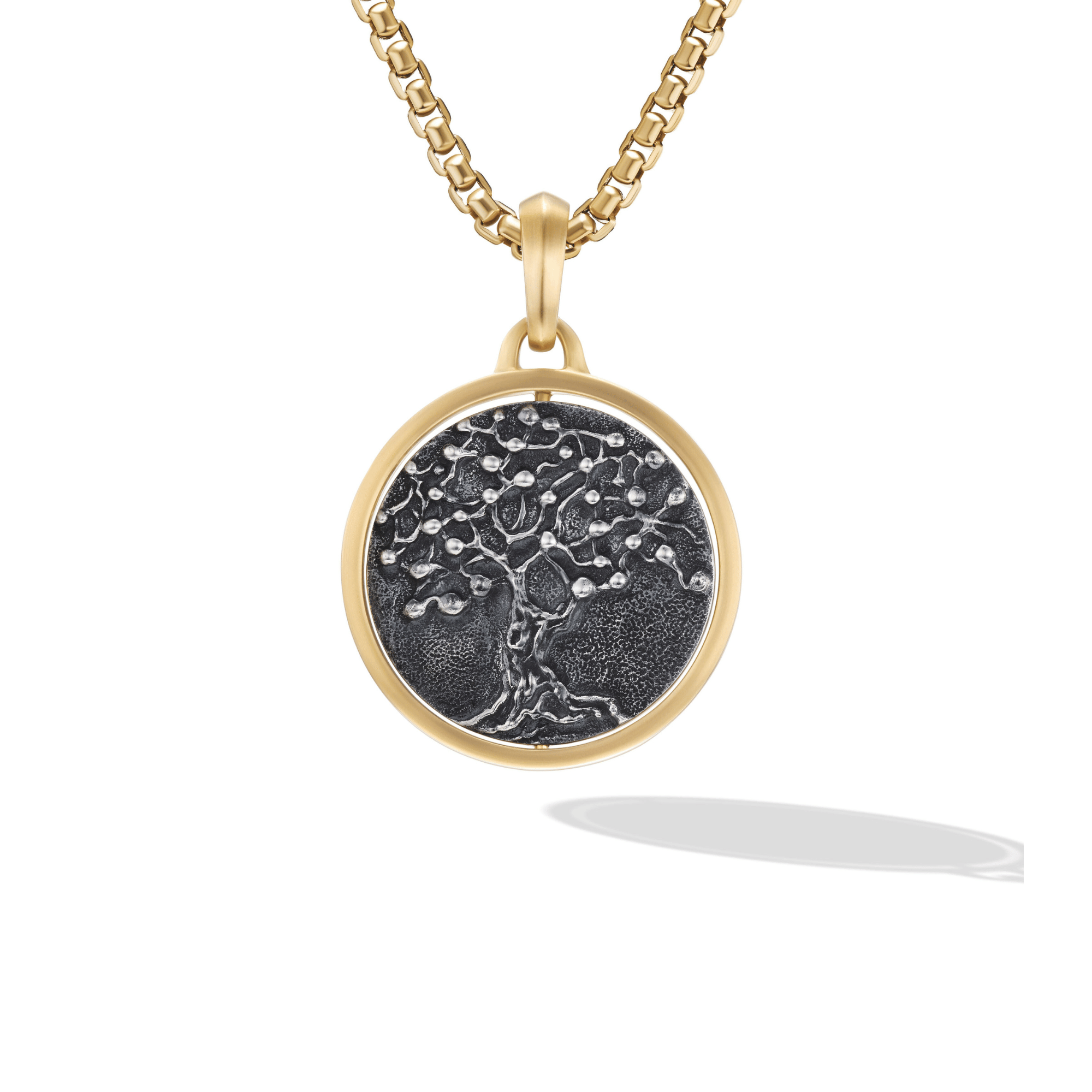 Life And Death Duality Amulet In Sterling Silver With 18ct Yellow Gold