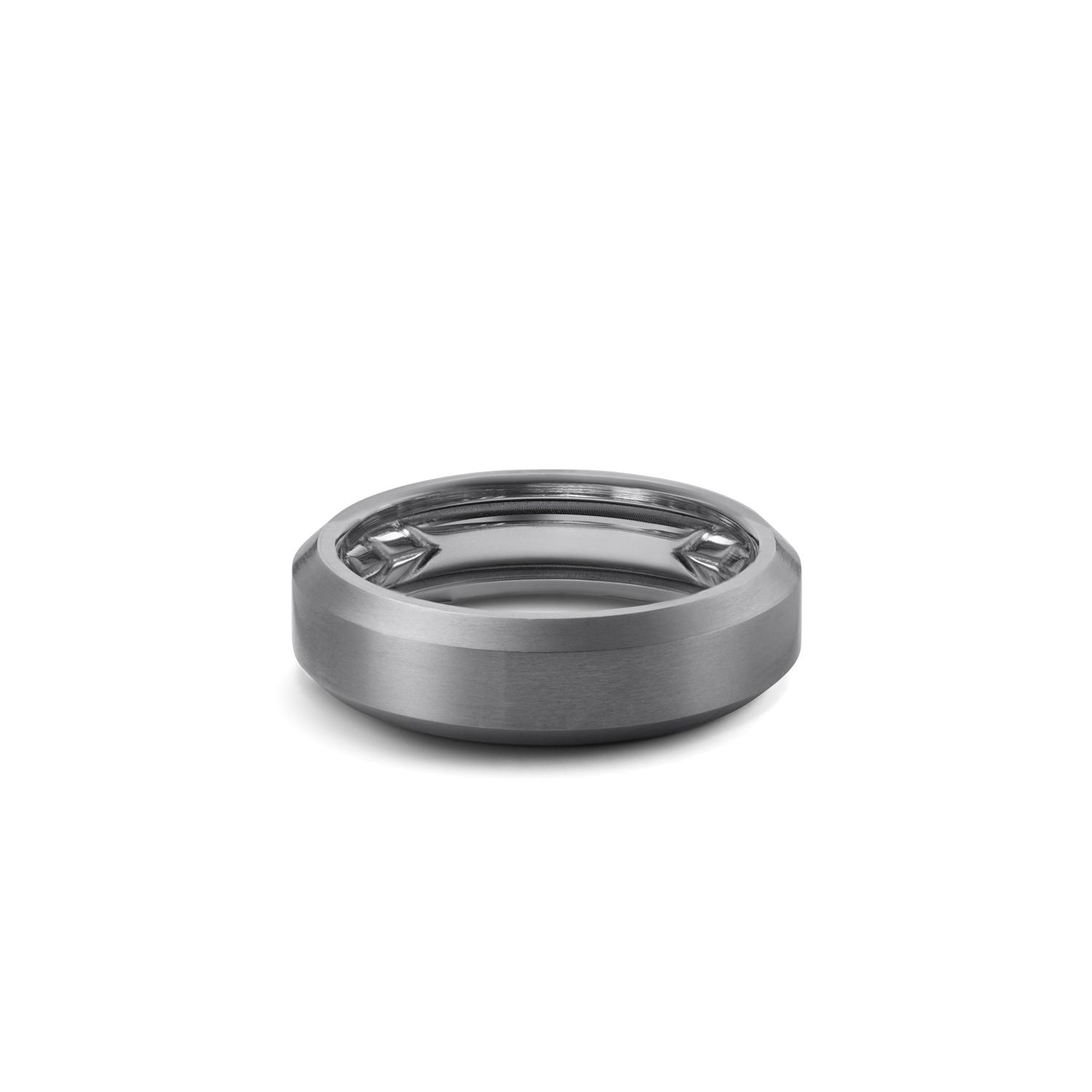 Beveled Band in Grey Titanium - 9