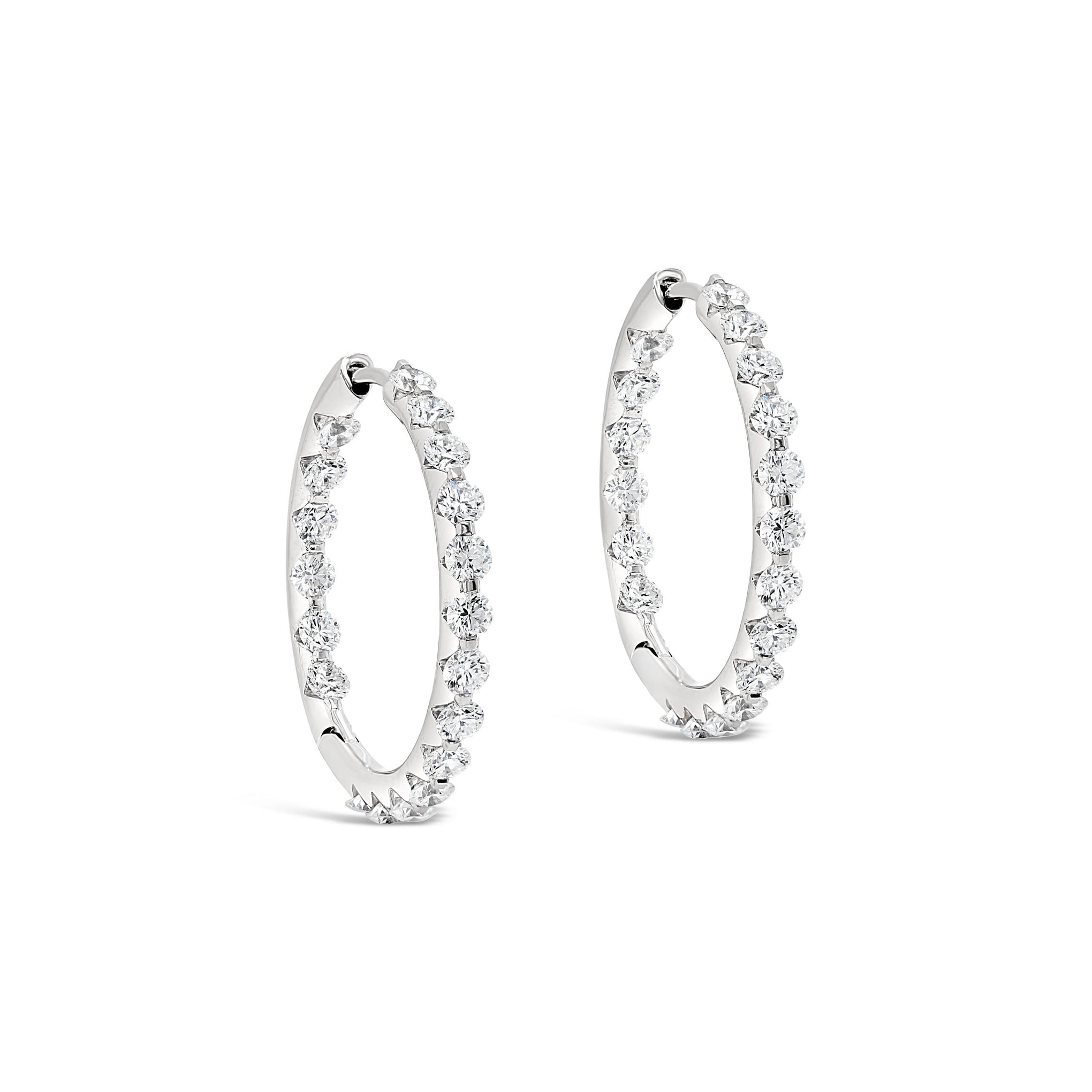 Diamond Hoop Earrings