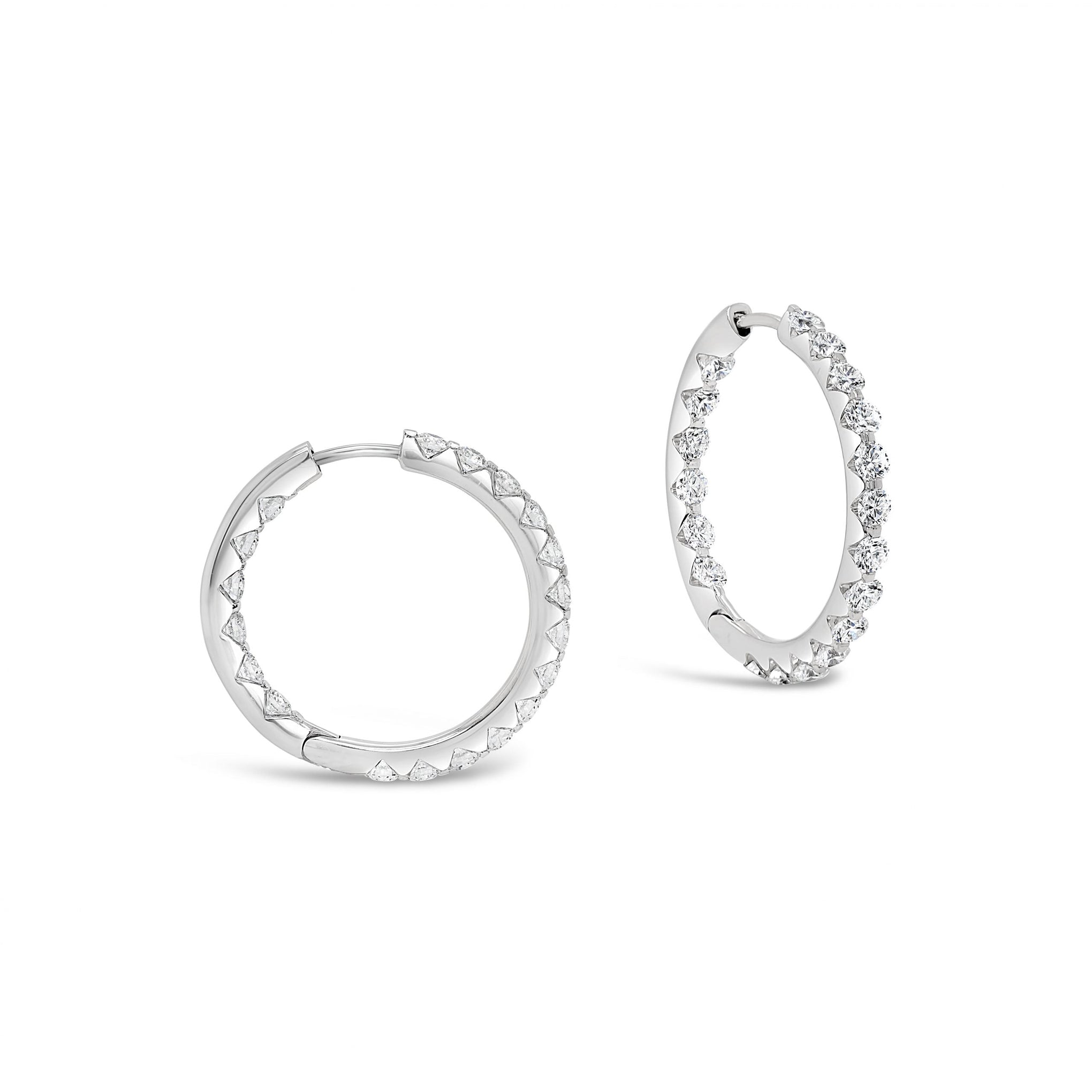 Diamond Hoop Earrings