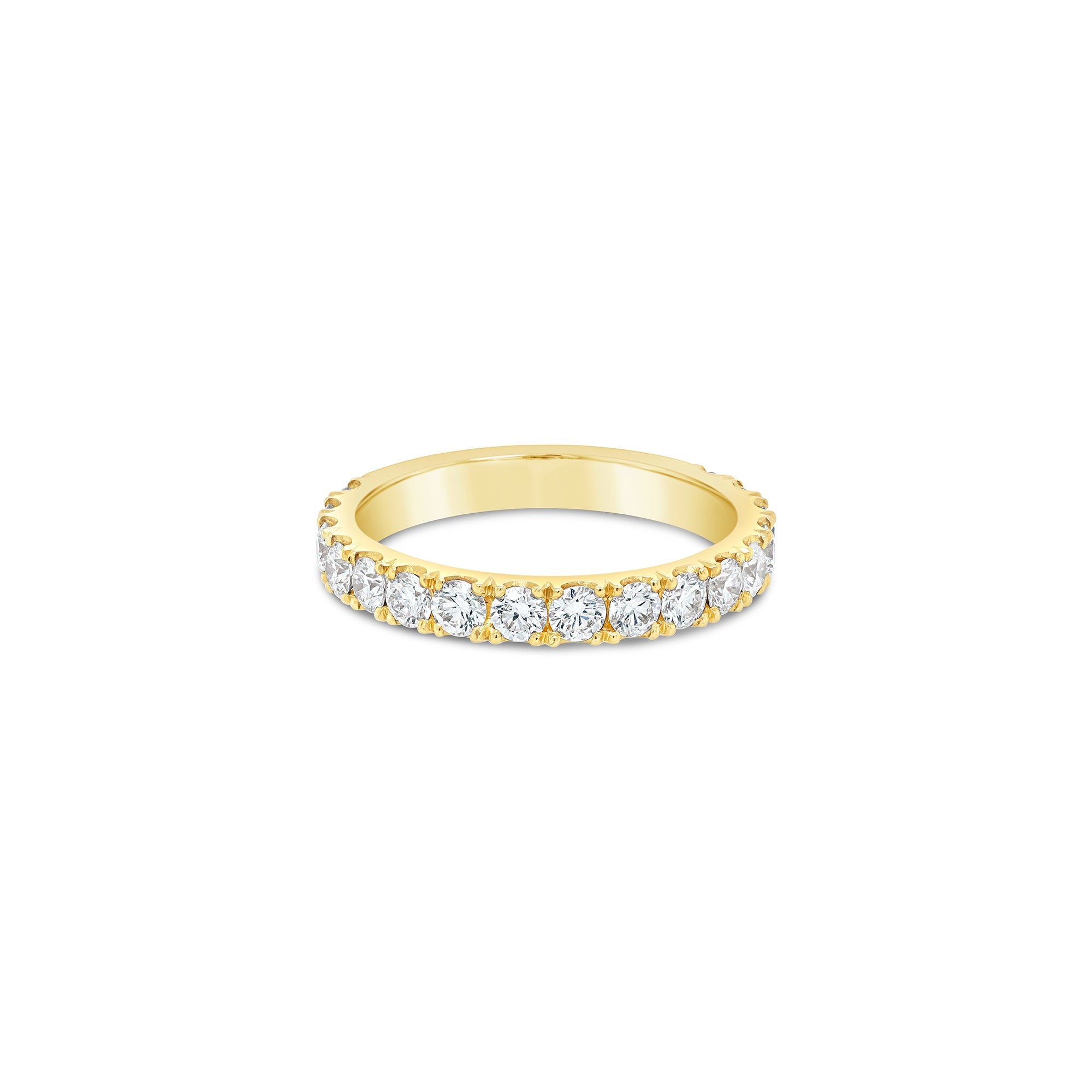 Diamond band yellow gold