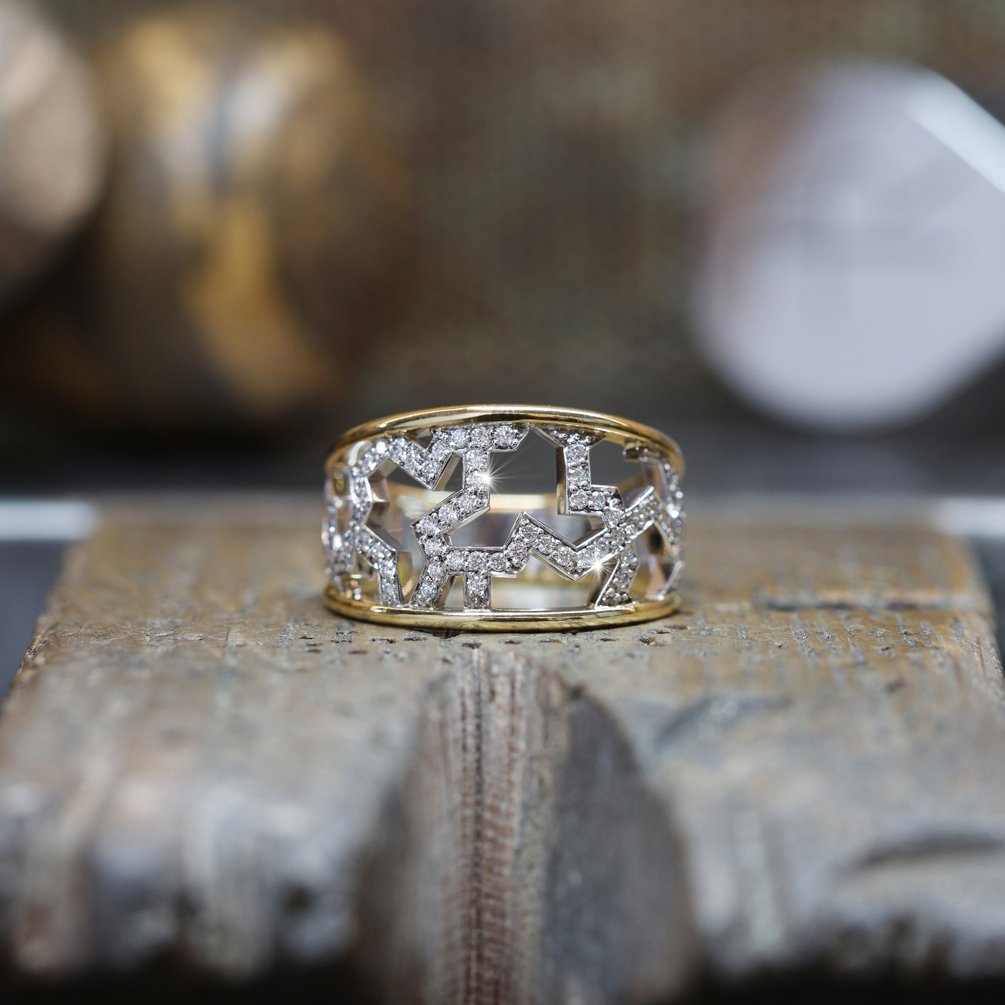 Diamond Einstein Cigar Ring