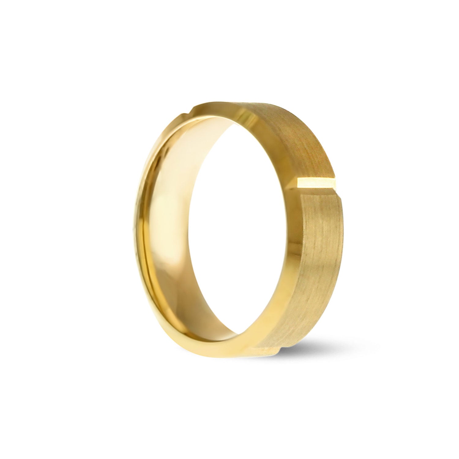 Men's yellow gold wedding ring