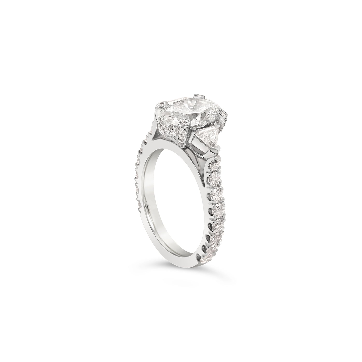 Oval Cut Diamond Three Stone Engagement Ring