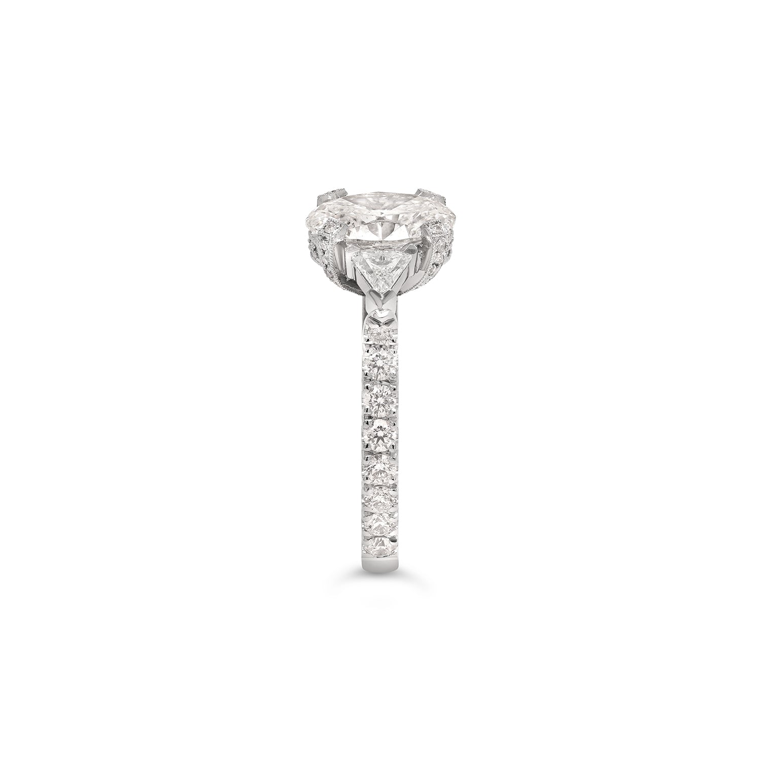 Oval Cut Diamond Three Stone Engagement Ring