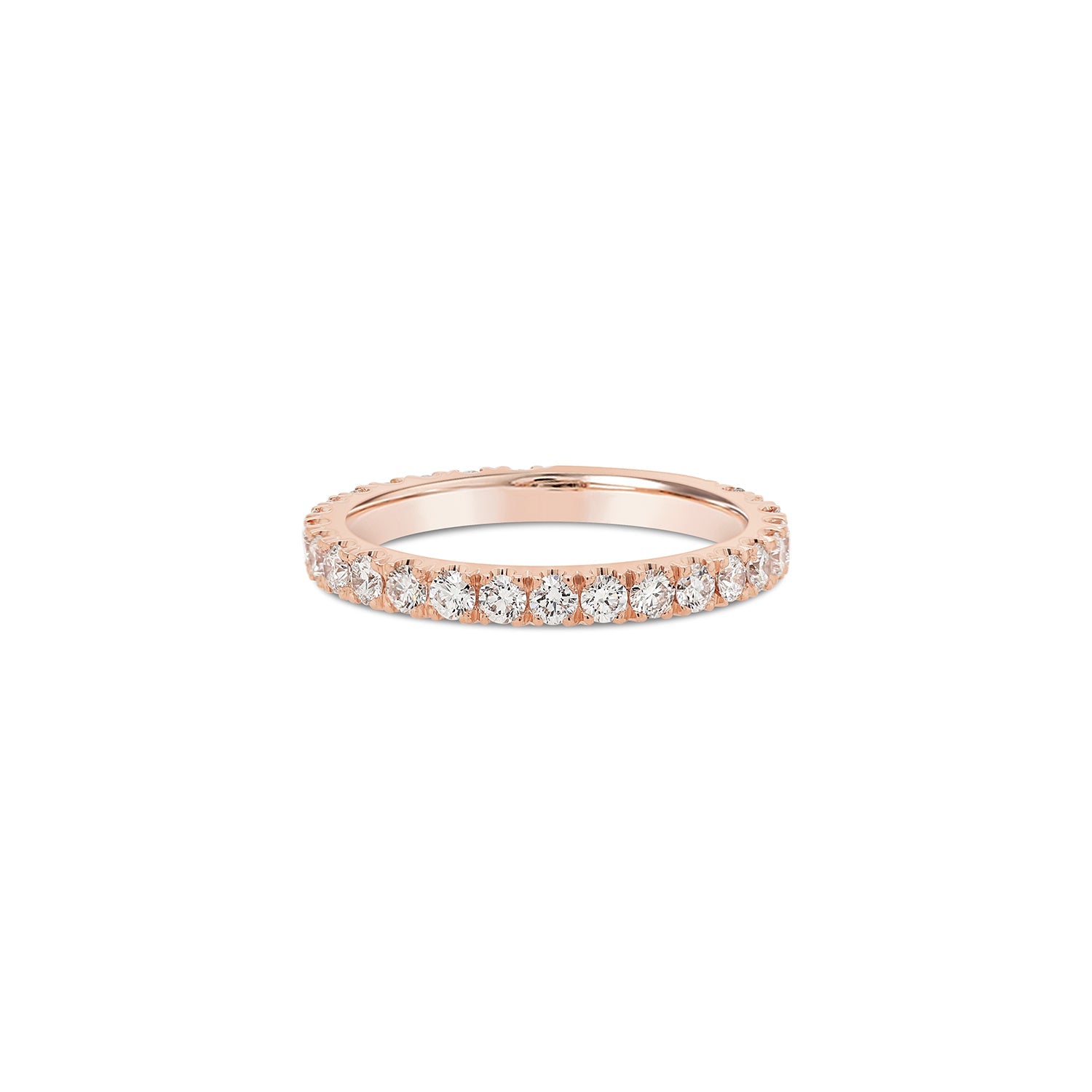Diamond band rose gold