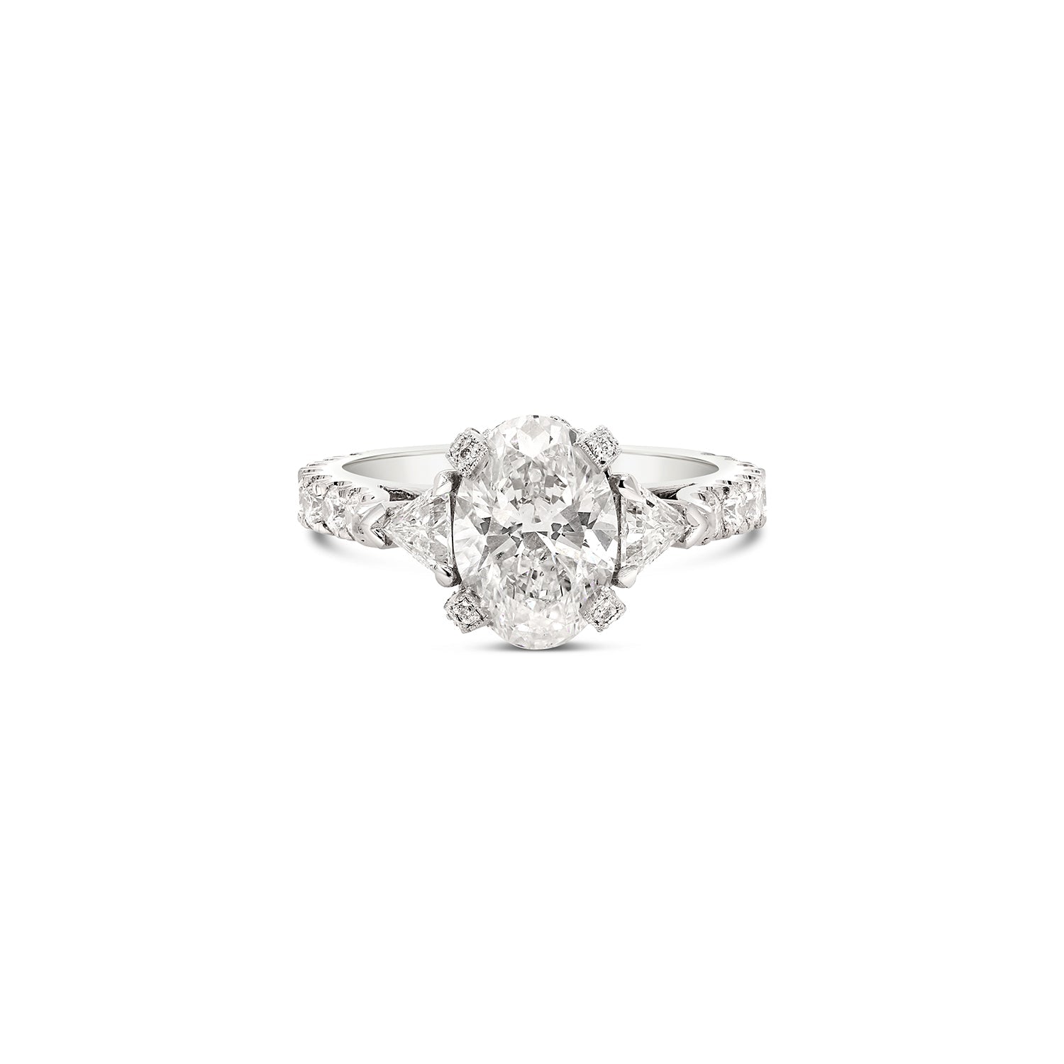 Oval Cut Diamond Three Stone Engagement Ring