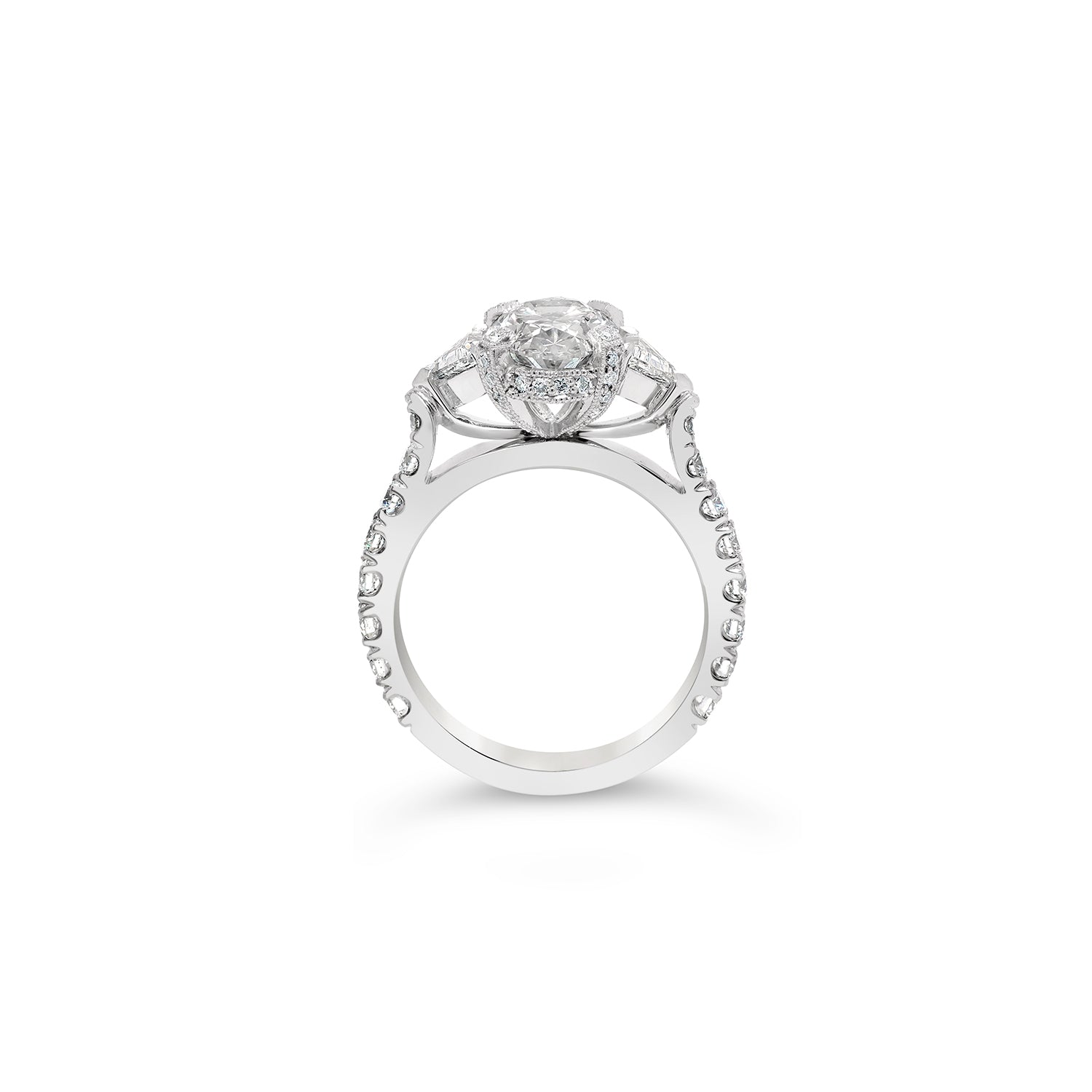 Oval Cut Diamond Three Stone Engagement Ring